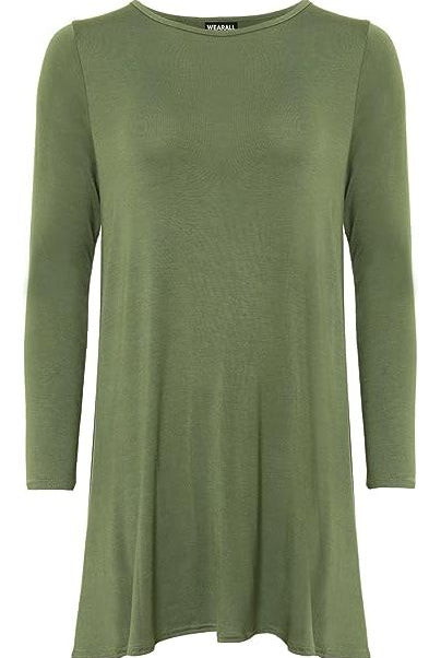 Plain Ladies Swing Dress Top Dress WearAll