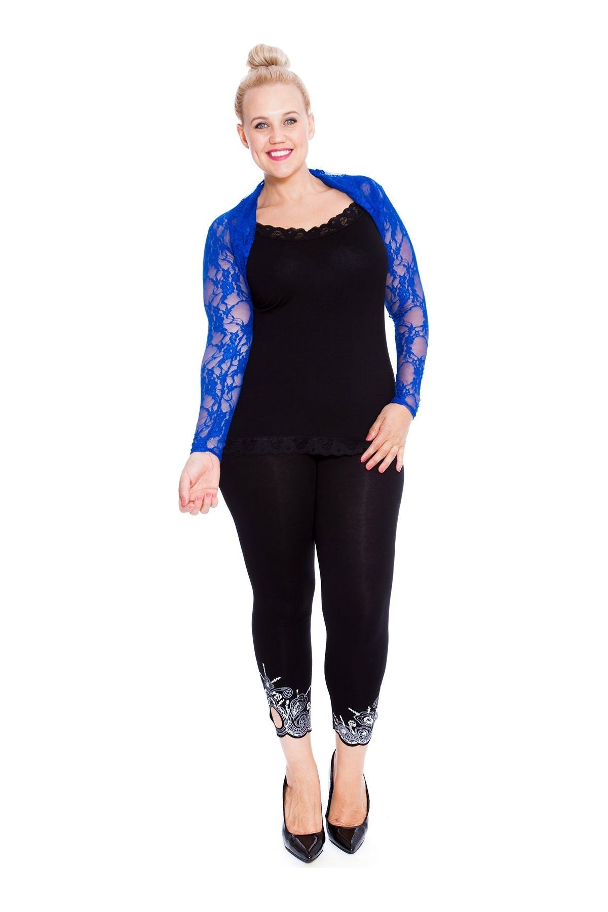 Plus Size Cropped Lace Bolero Shrug Tops WearAll