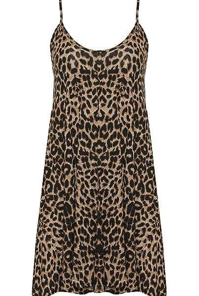 Leopard Print Strappy Dress Vest Top Dress WearAll