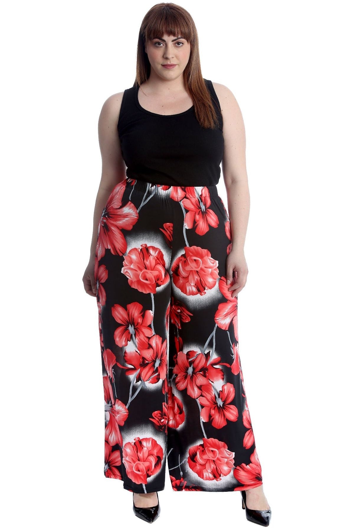 Plus Size Floral Print Palazzo Trouser Palazzo WearAll