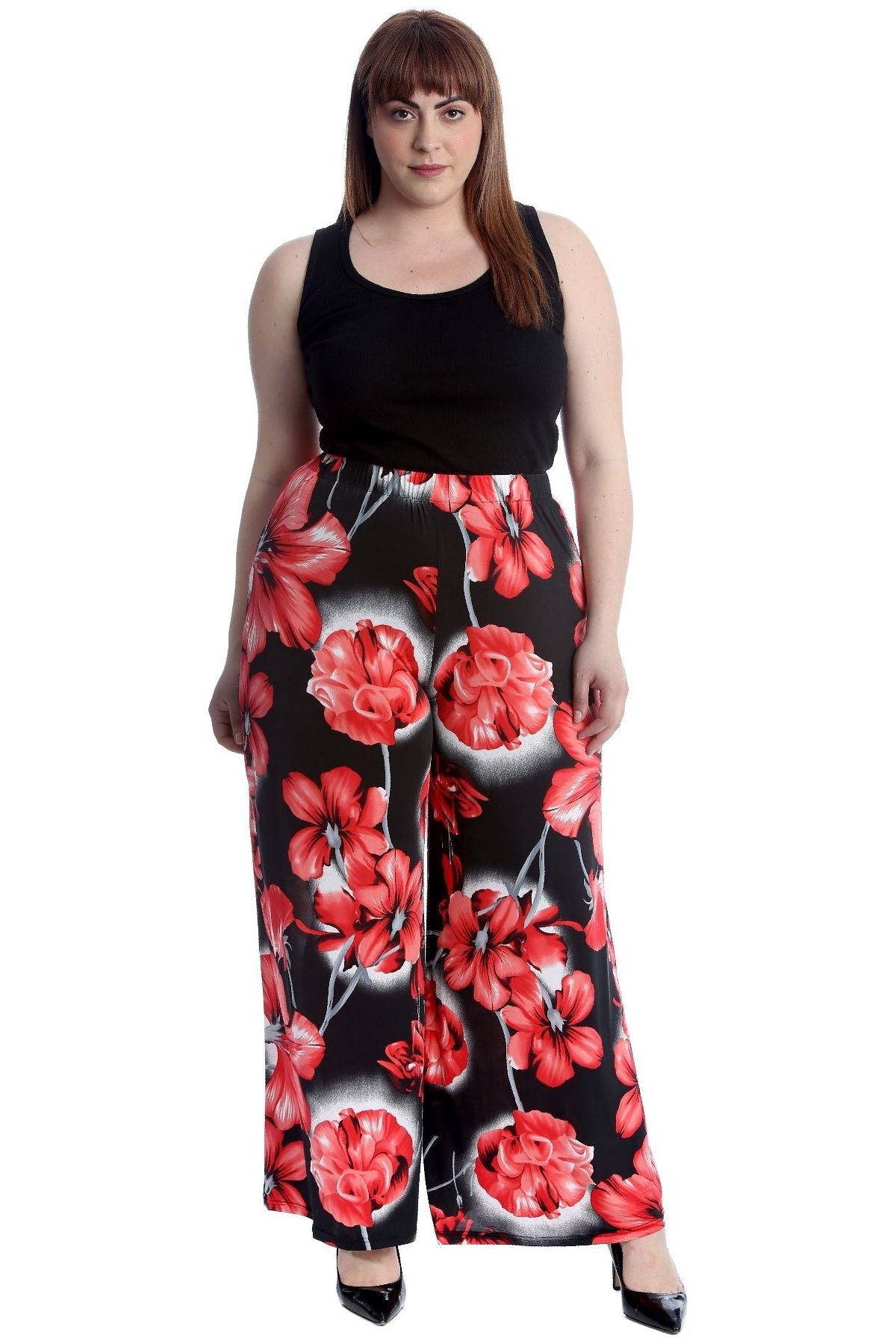 Plus Size Floral Print Palazzo Trouser Palazzo WearAll