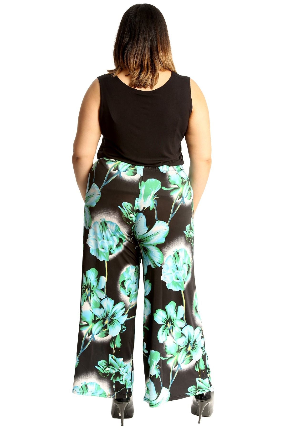 Plus Size Floral Print Palazzo Trouser Palazzo WearAll