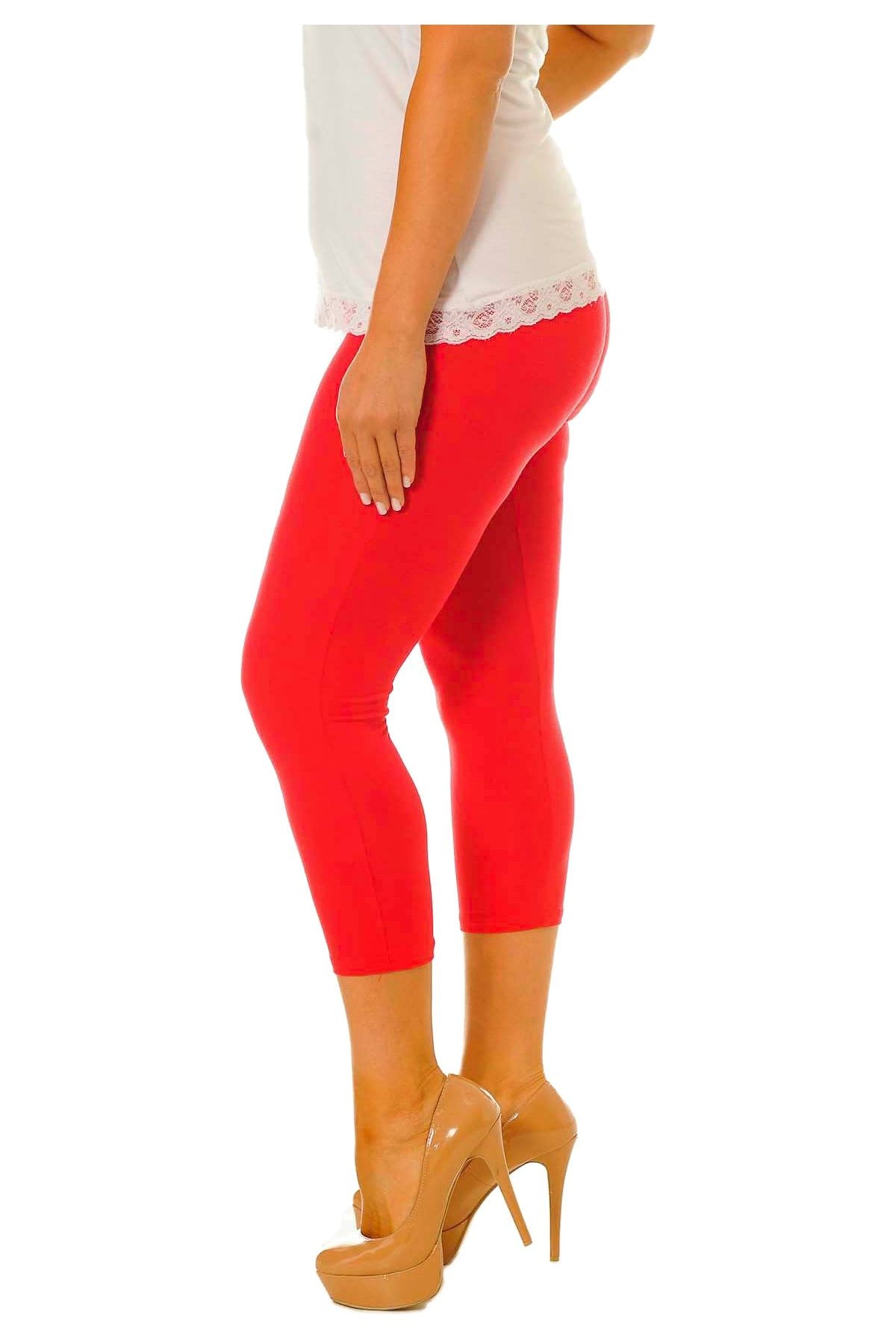 3/4 Length Cropped Leggings Leggings WearAll