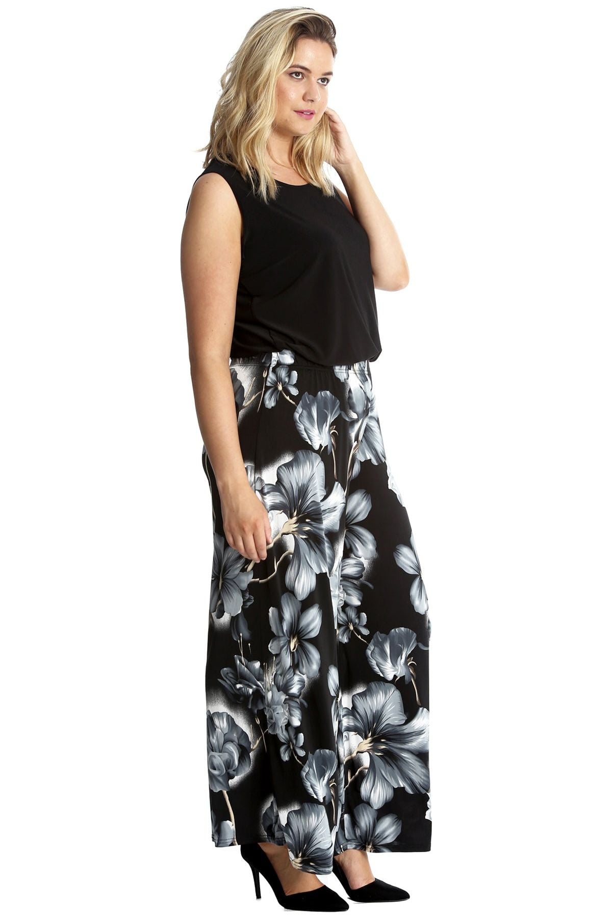 Plus Size Floral Print Palazzo Trouser Palazzo WearAll