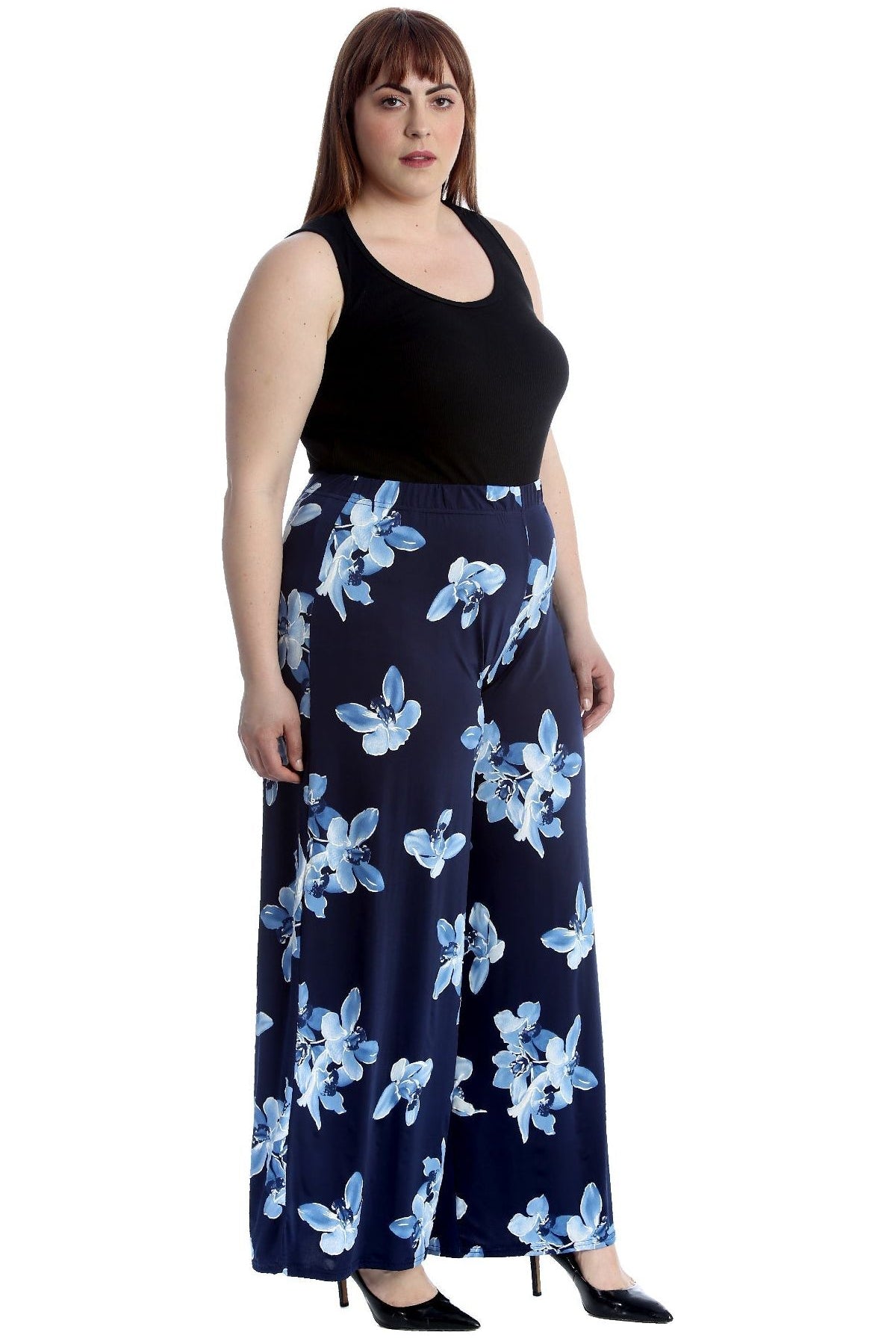 Plus Size Floral Print Palazzo Trouser Palazzo WearAll