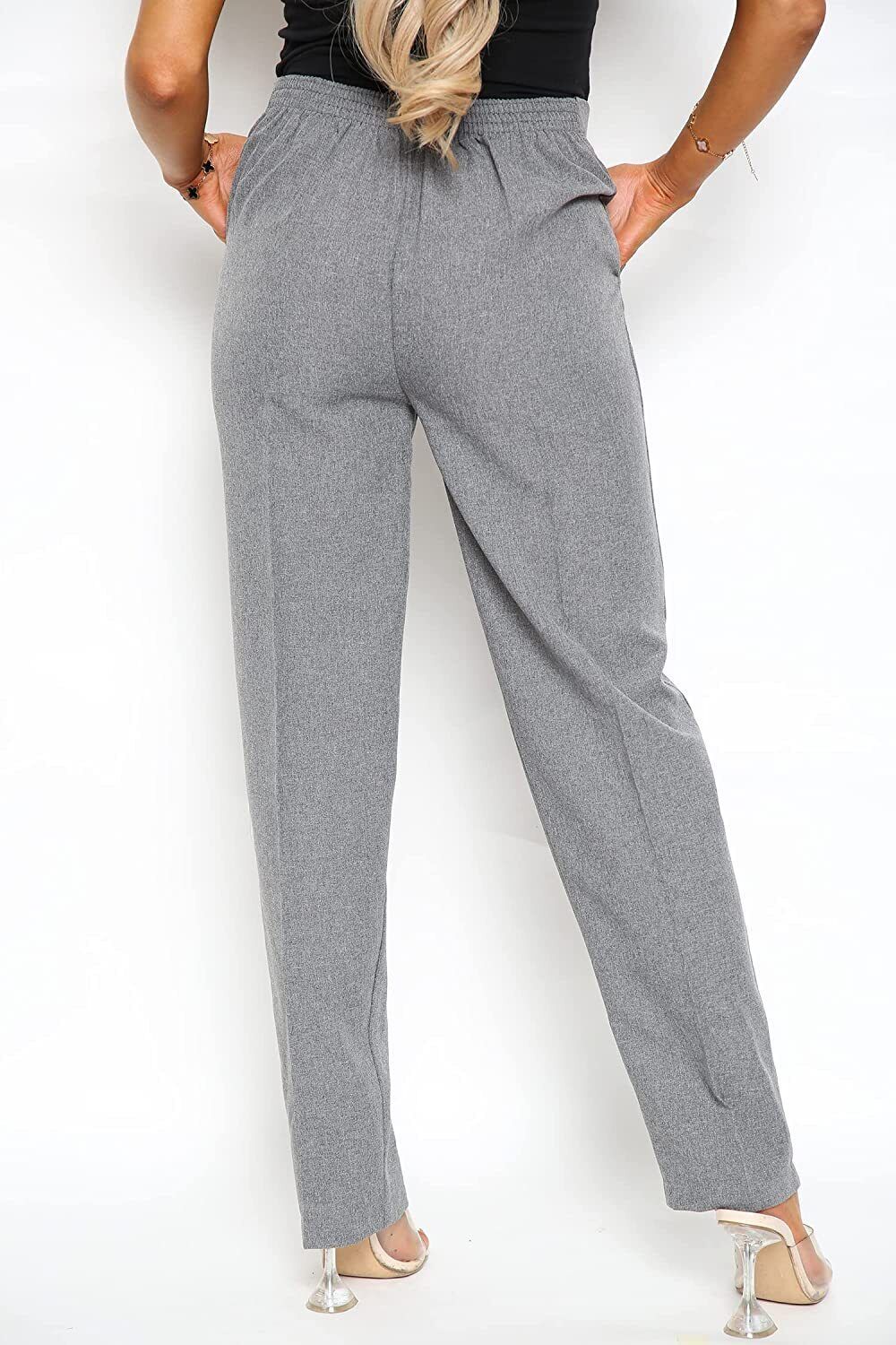 Half Elasticated Pocket Trouser - Brown, Grey, Light Blue Trousers WearAll