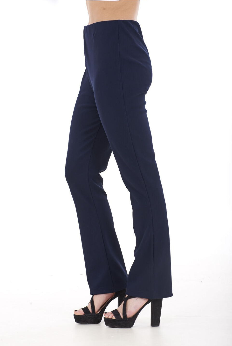 Bootleg Ribbed Trousers Trousers WearAll Navy 8