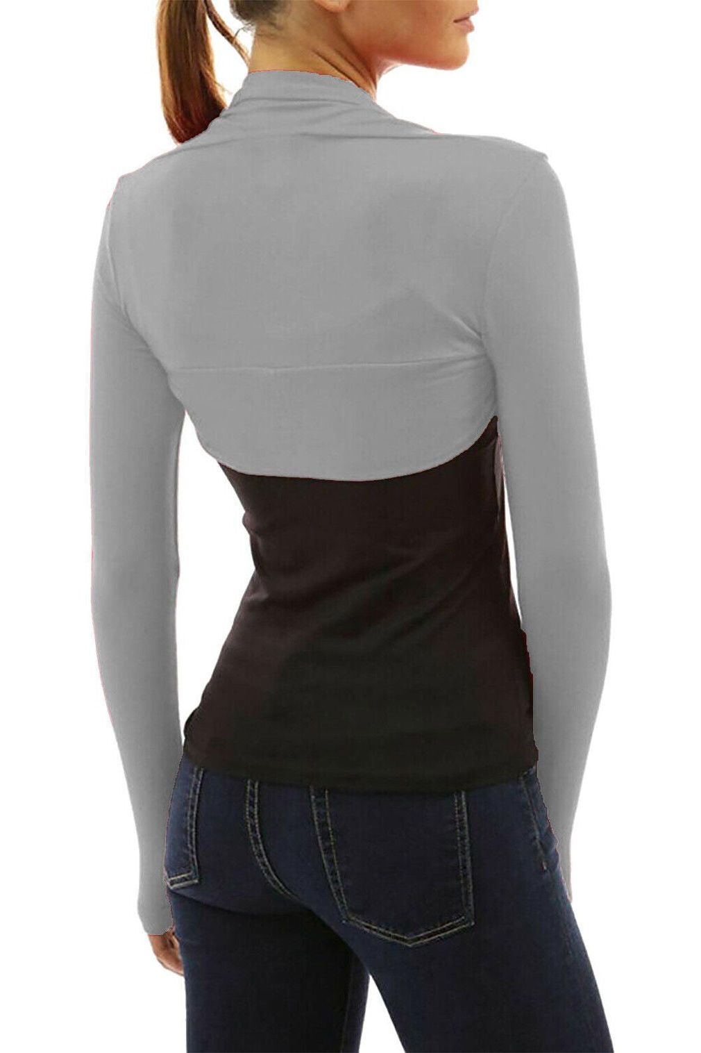 Long Sleeve Crop Bolero Shrug Tops WearAll