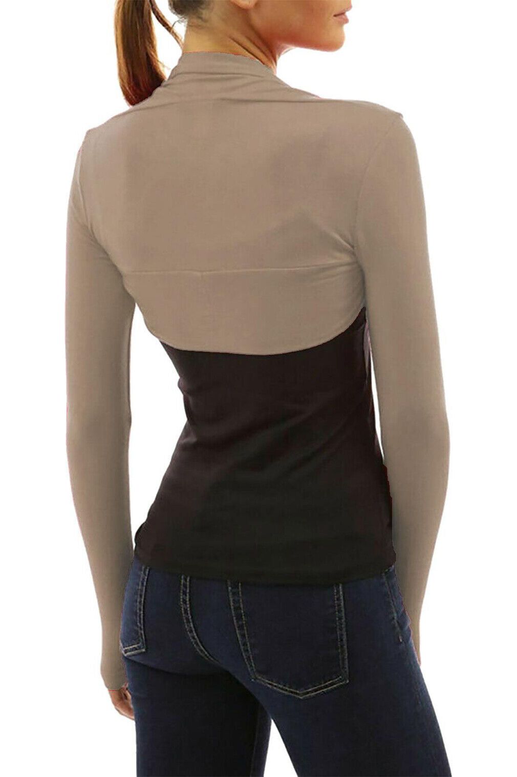 Long Sleeve Crop Bolero Shrug Tops WearAll