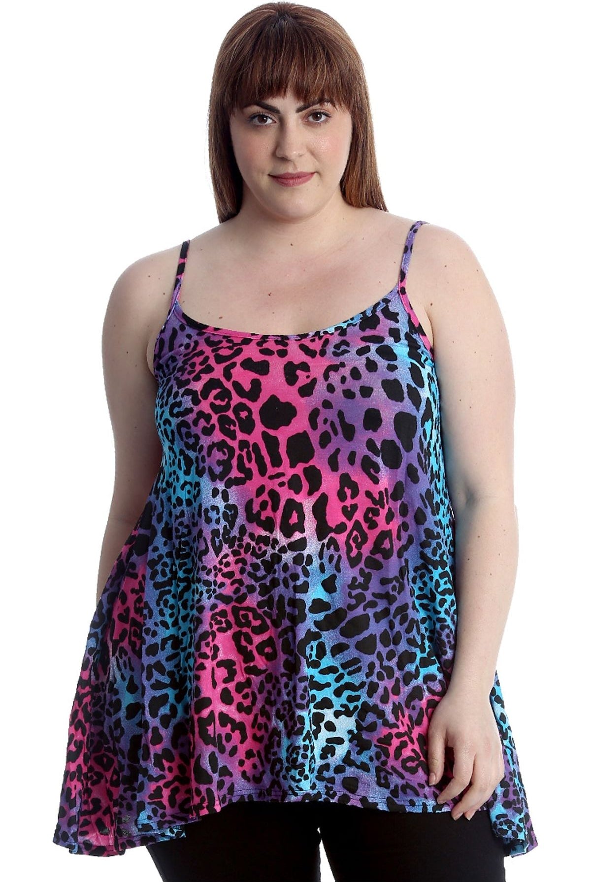Multi Color Leopard Strappy Dress Vest Top Dress WearAll
