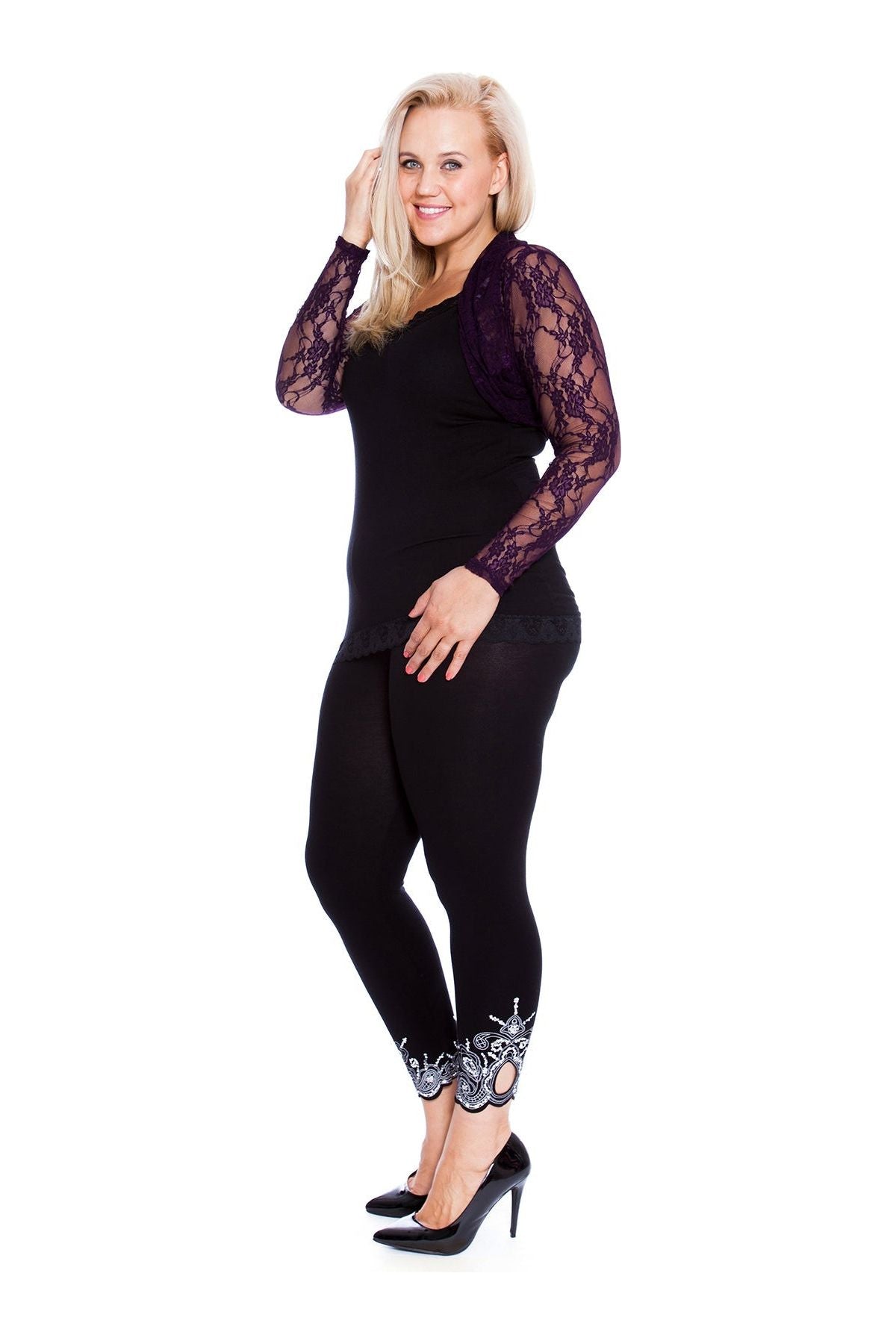 Plus Size Cropped Lace Bolero Shrug Tops WearAll