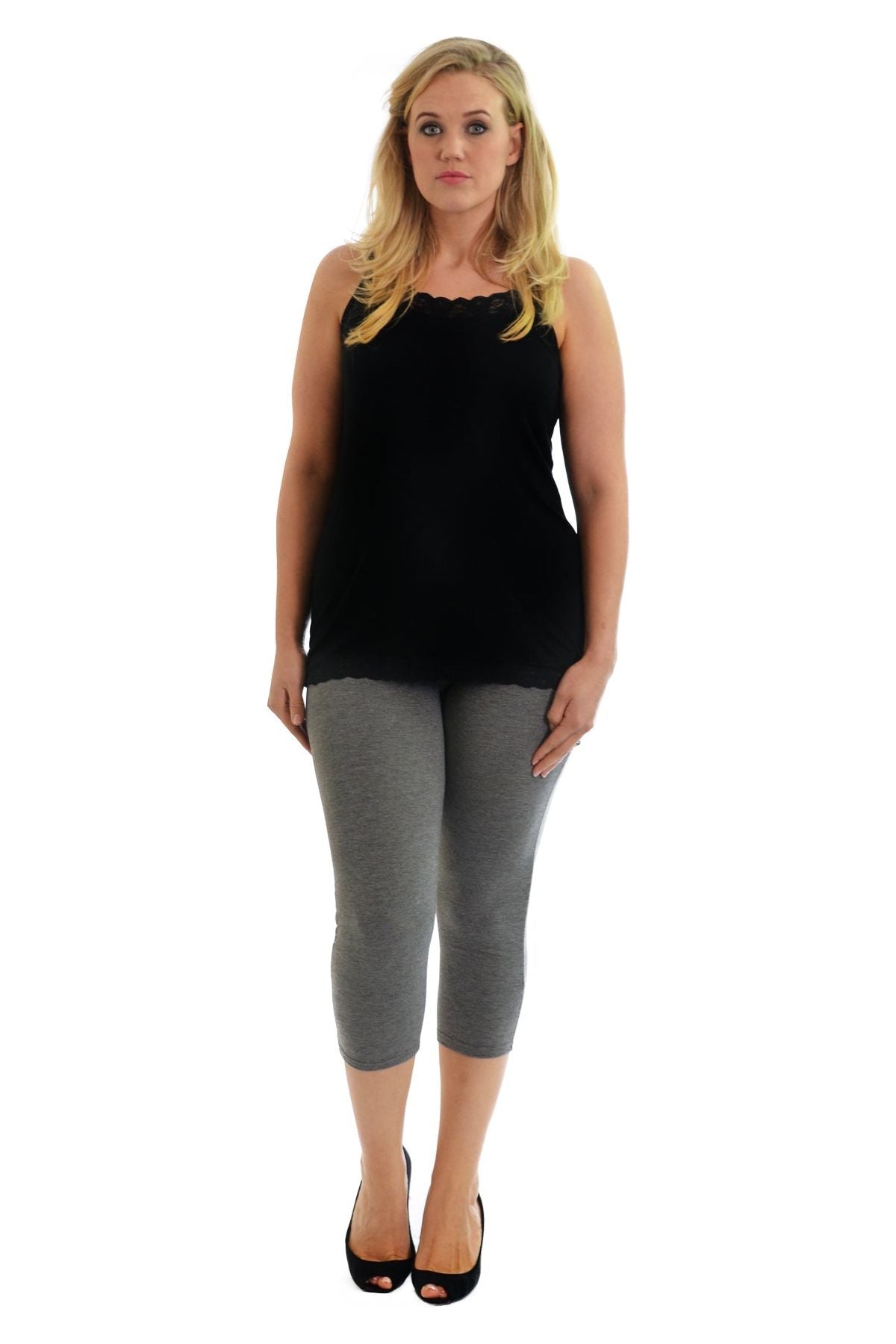 3/4 Length Cropped Leggings Leggings WearAll