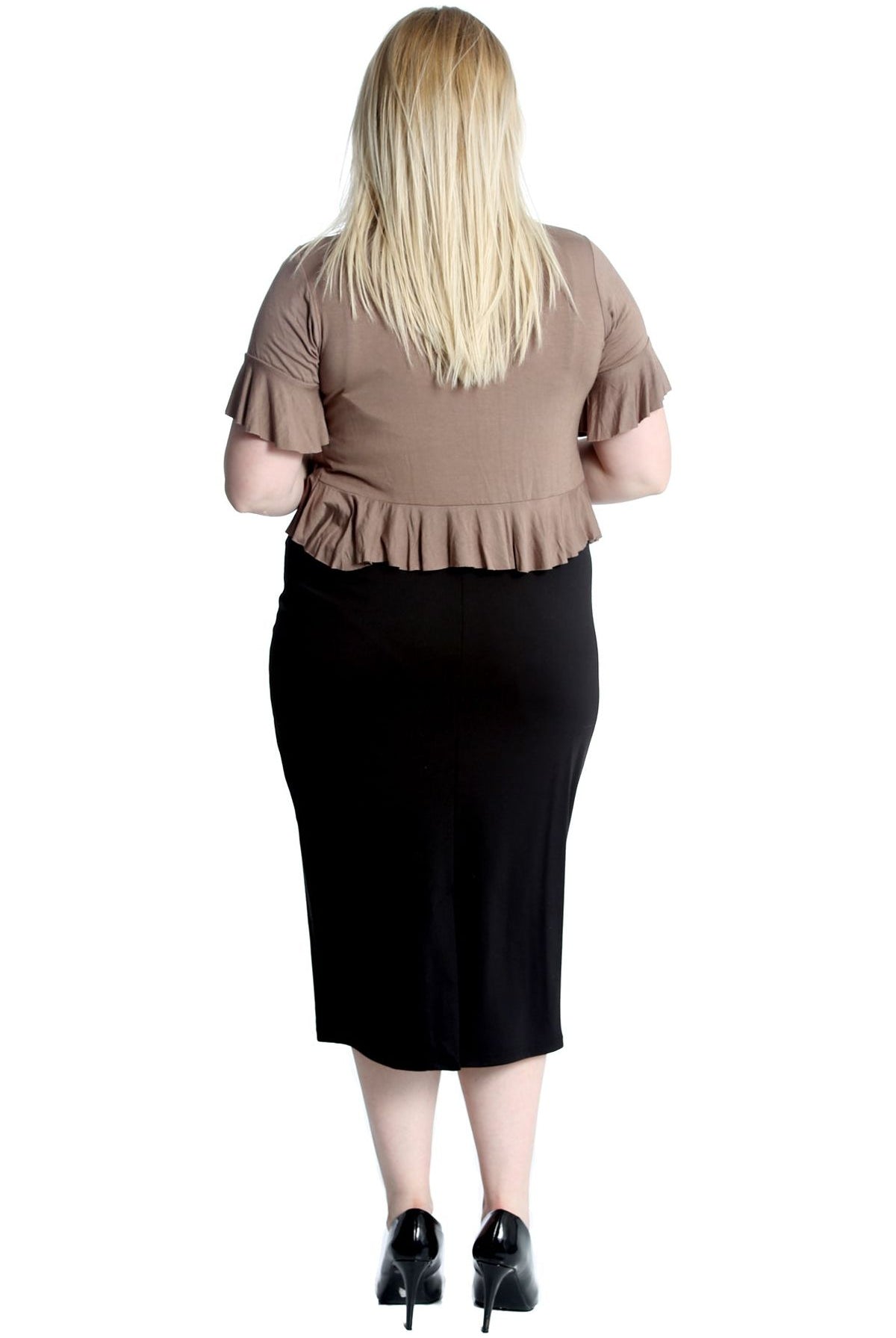 Plus Size Frill Tie Shrug Tops WearAll