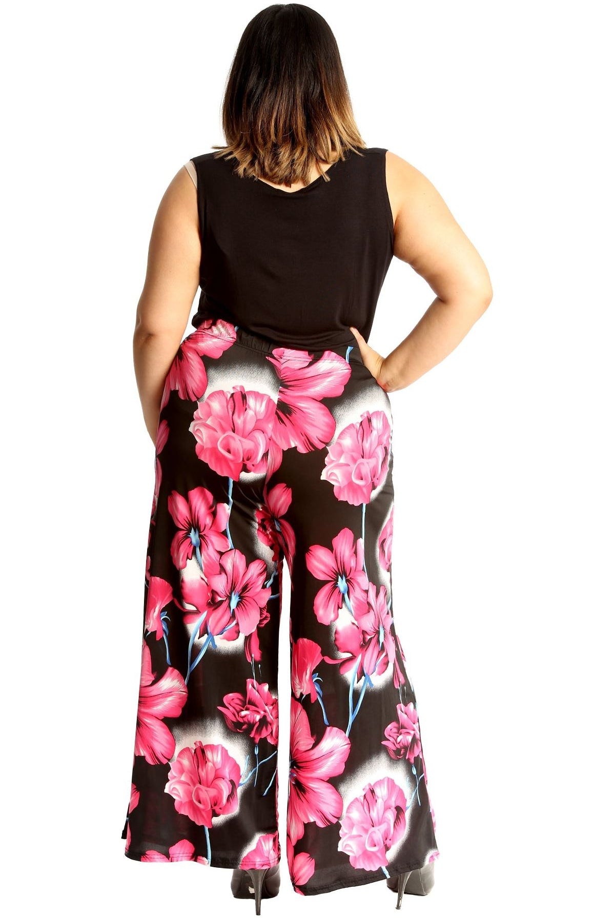 Plus Size Floral Print Palazzo Trouser Palazzo WearAll
