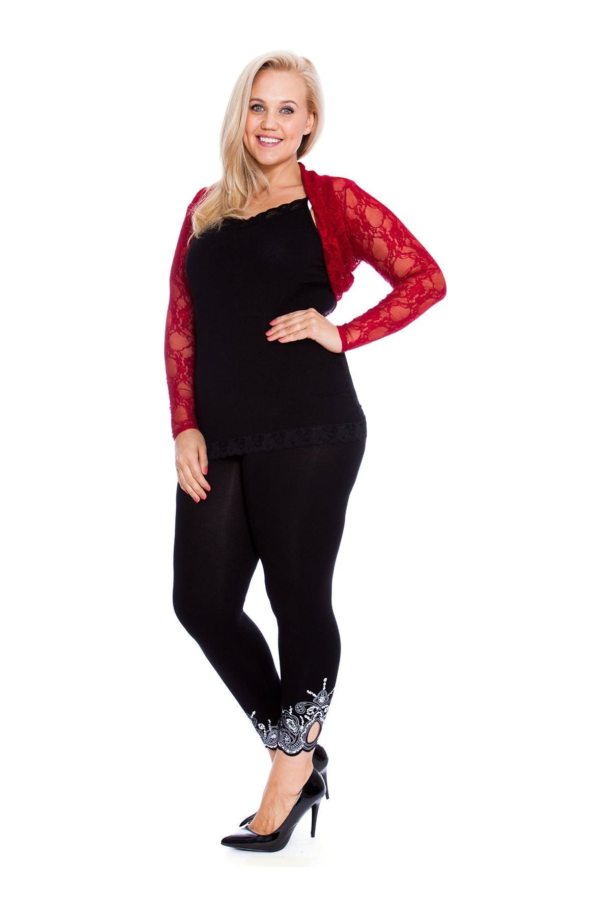 Plus Size Cropped Lace Bolero Shrug Tops WearAll