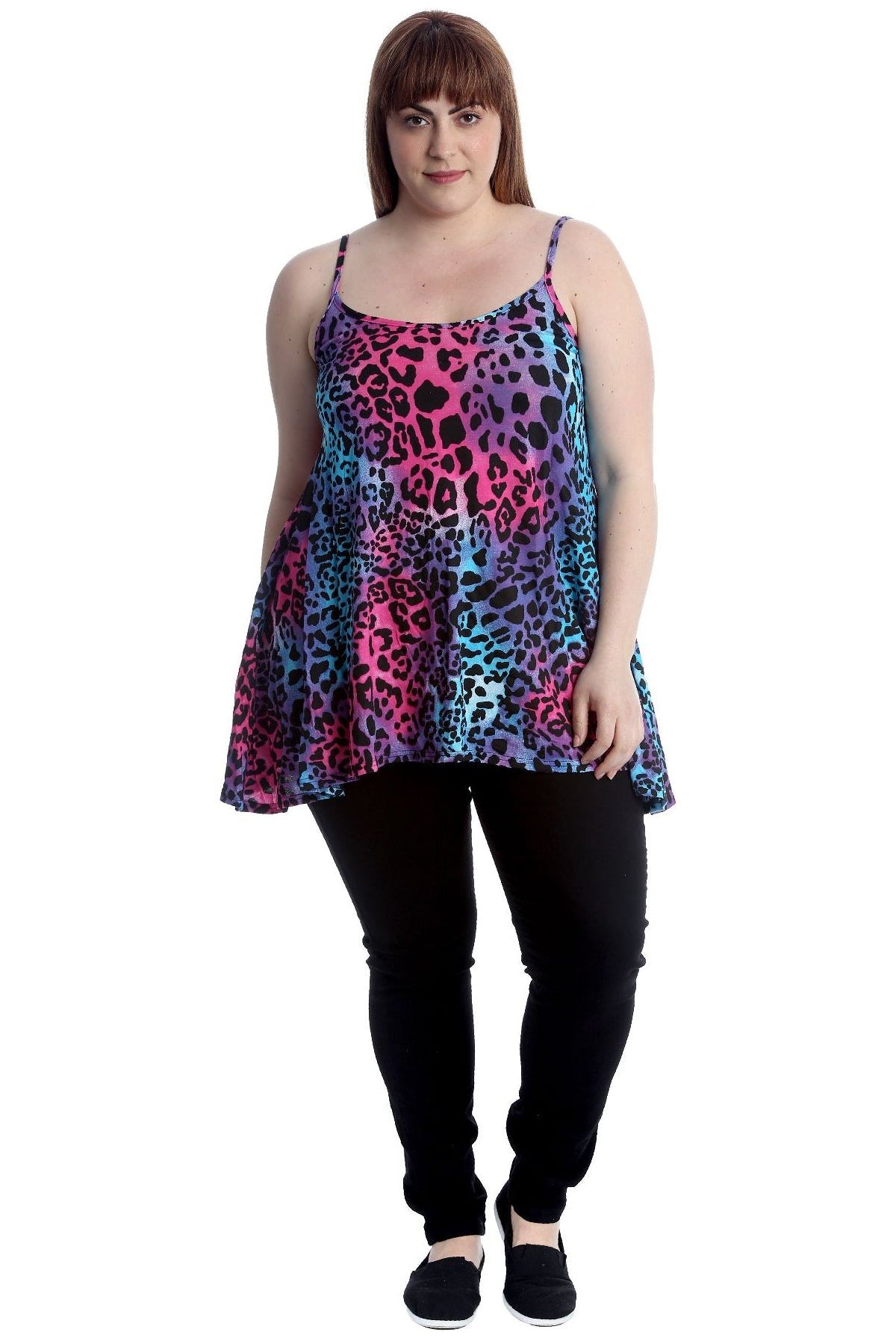 Multi Color Leopard Strappy Dress Vest Top Dress WearAll