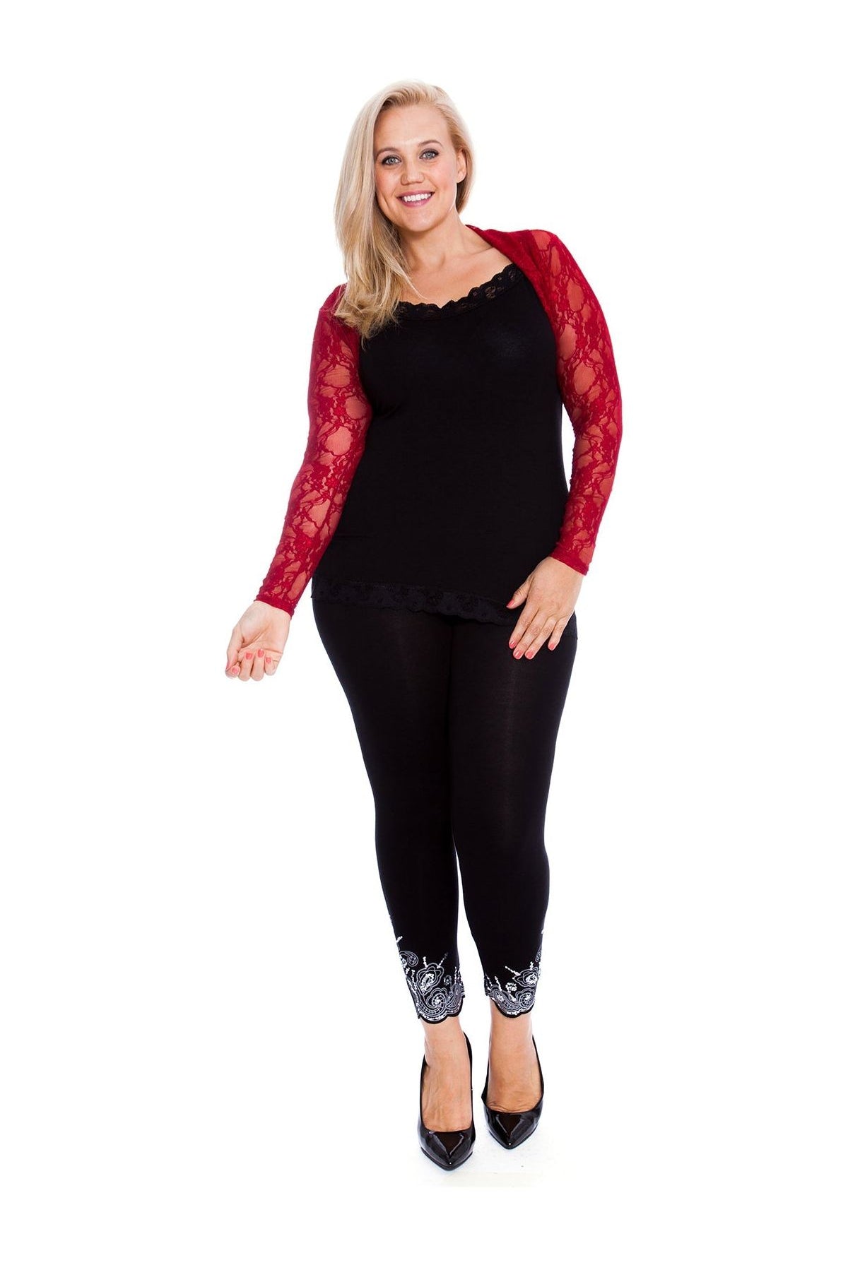 Plus Size Cropped Lace Bolero Shrug Tops WearAll