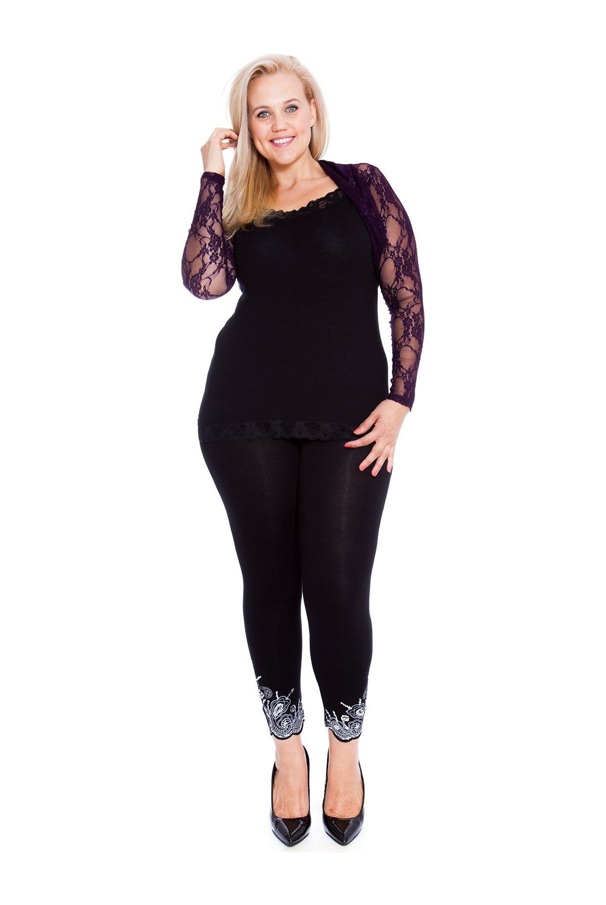 Plus Size Cropped Lace Bolero Shrug Tops WearAll