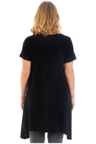 Studded Fur Cat Hanky Hem Short Sleeve Top Apparel & Accessories WearAll