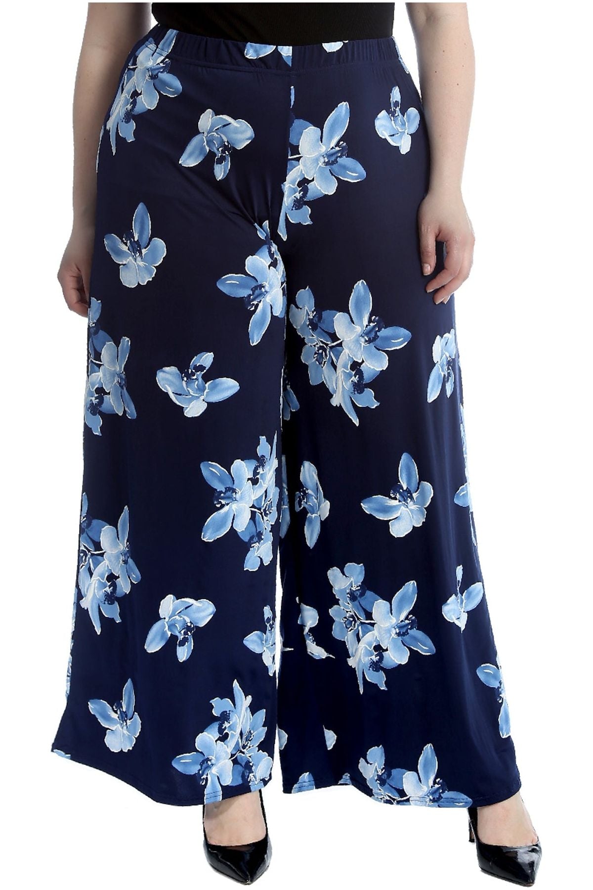 Plus Size Floral Print Palazzo Trouser Palazzo WearAll