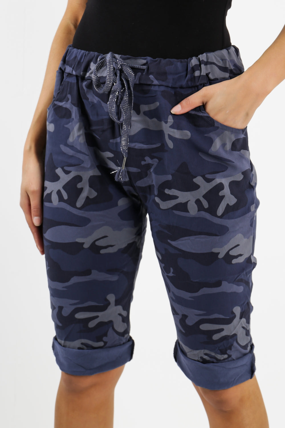 Plus Size Italian Camouflage Magic Chino Shorts Skirts & Shorts WearAll