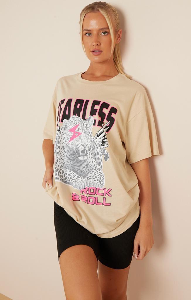 Fearless Print T-Shirt Top WearAll