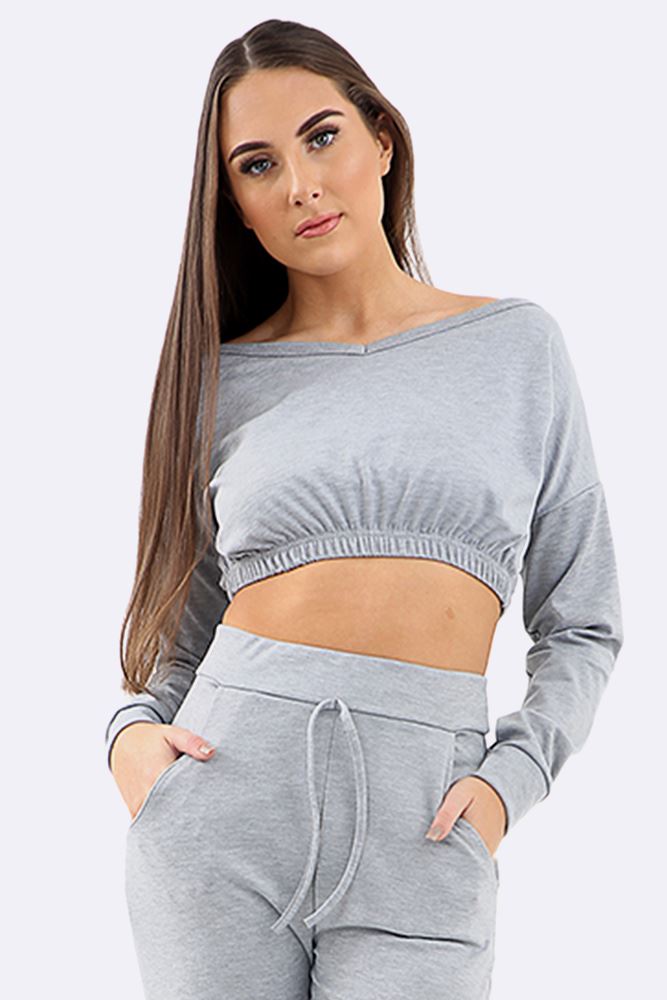 Co-Ord 2 Piece Loungewear Suit Set Loungewear WearAll Silver 8-10
