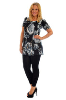 Floral Print Smock Tunic T-Shirt Top Tops WearAll