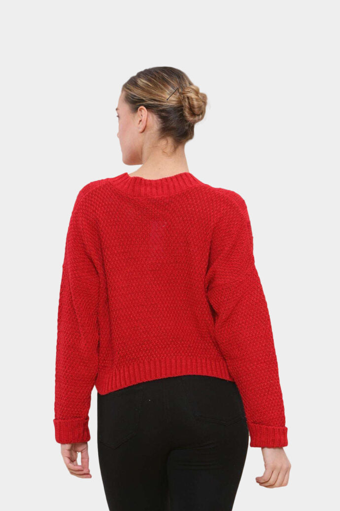 Long Sleeve Cropped Cardigan Jumper & Cardigan WearAll