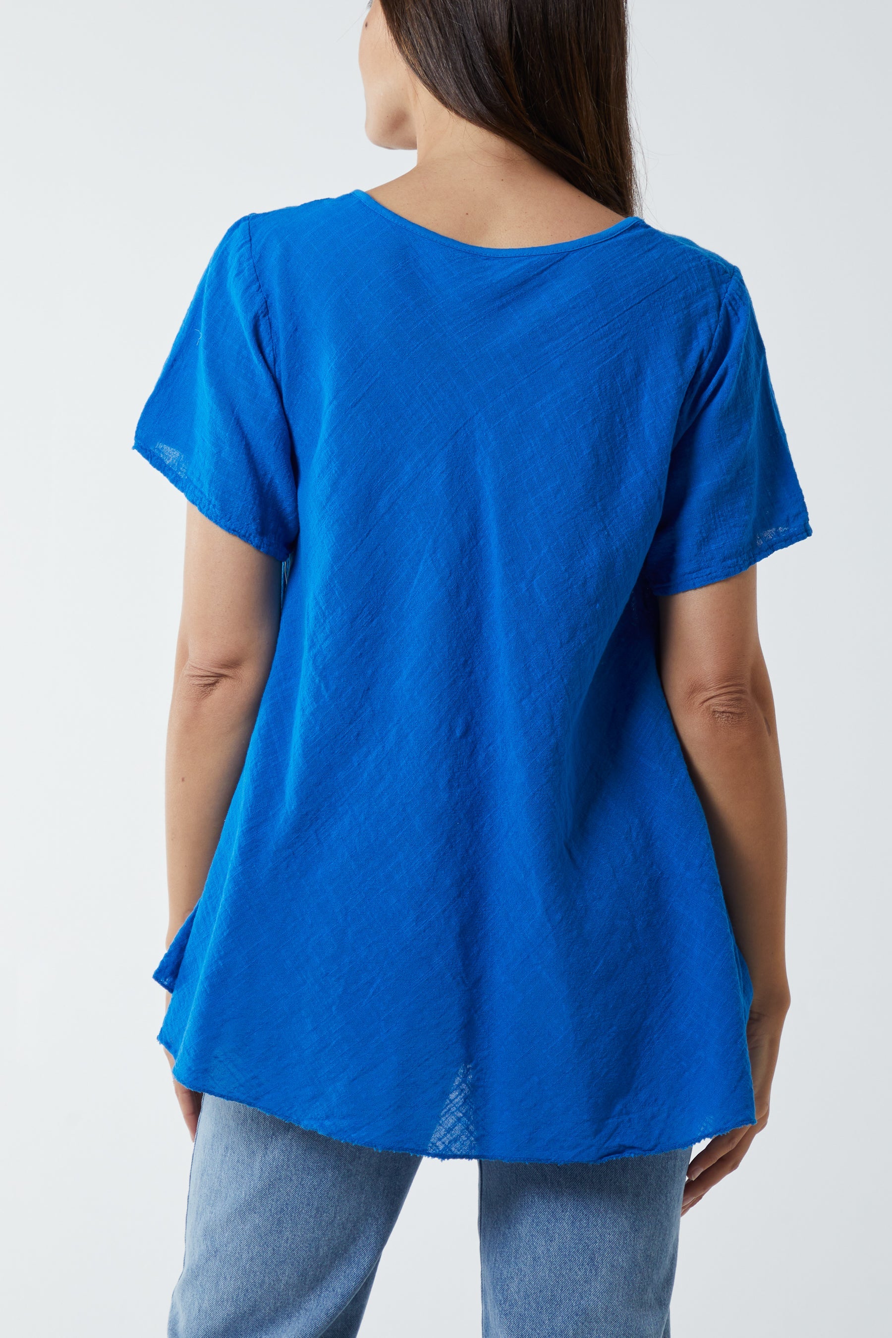 Round Neck Short Sleeve Cotton T-Shirt T-shirts WearAll