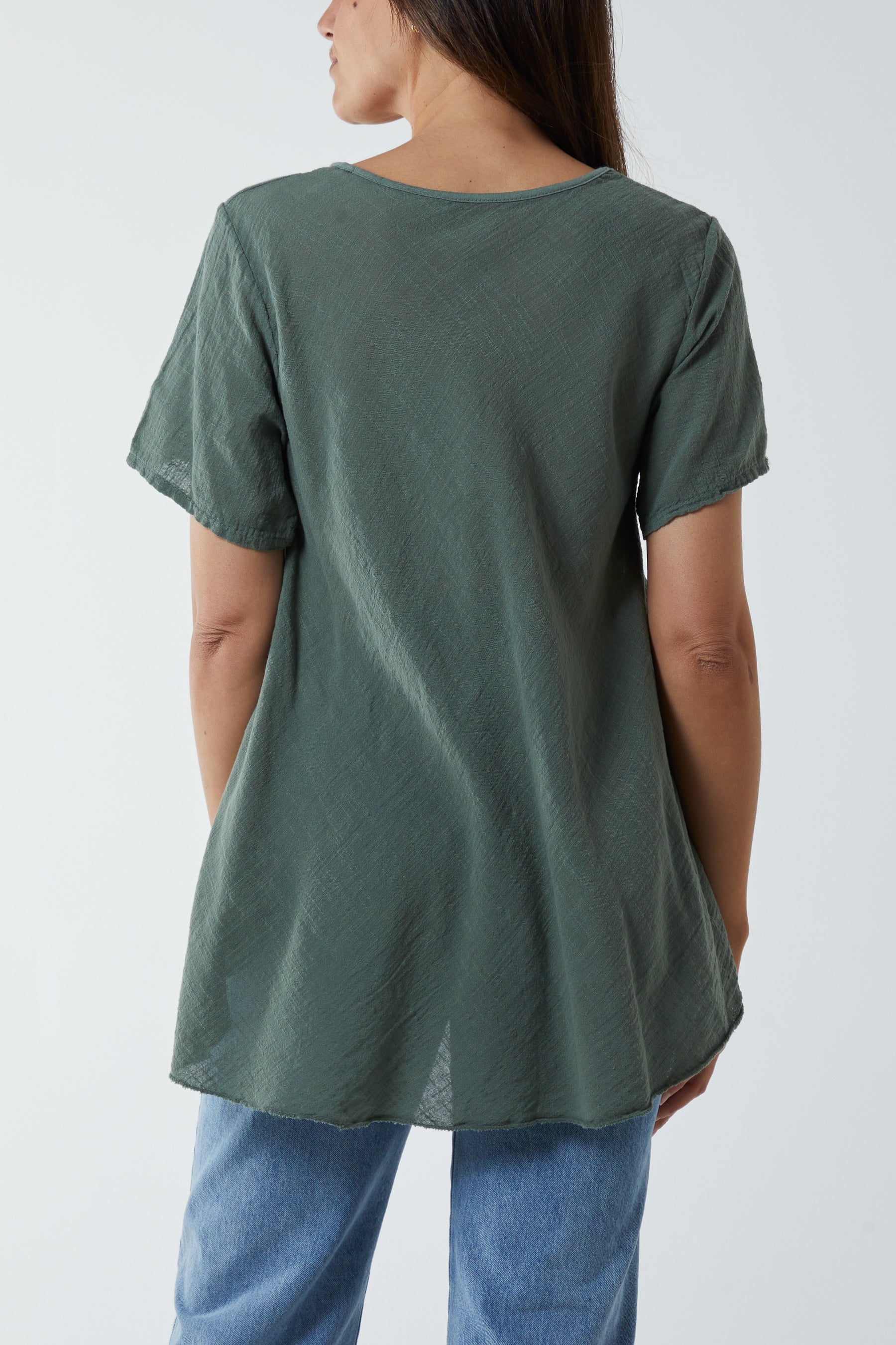Round Neck Short Sleeve Cotton T-Shirt T-shirts WearAll