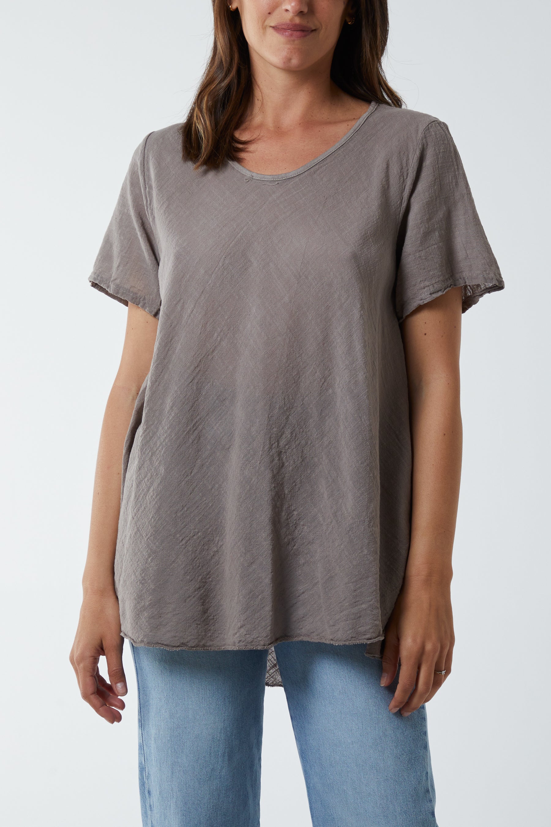 Round Neck Short Sleeve Cotton T-Shirt T-shirts WearAll