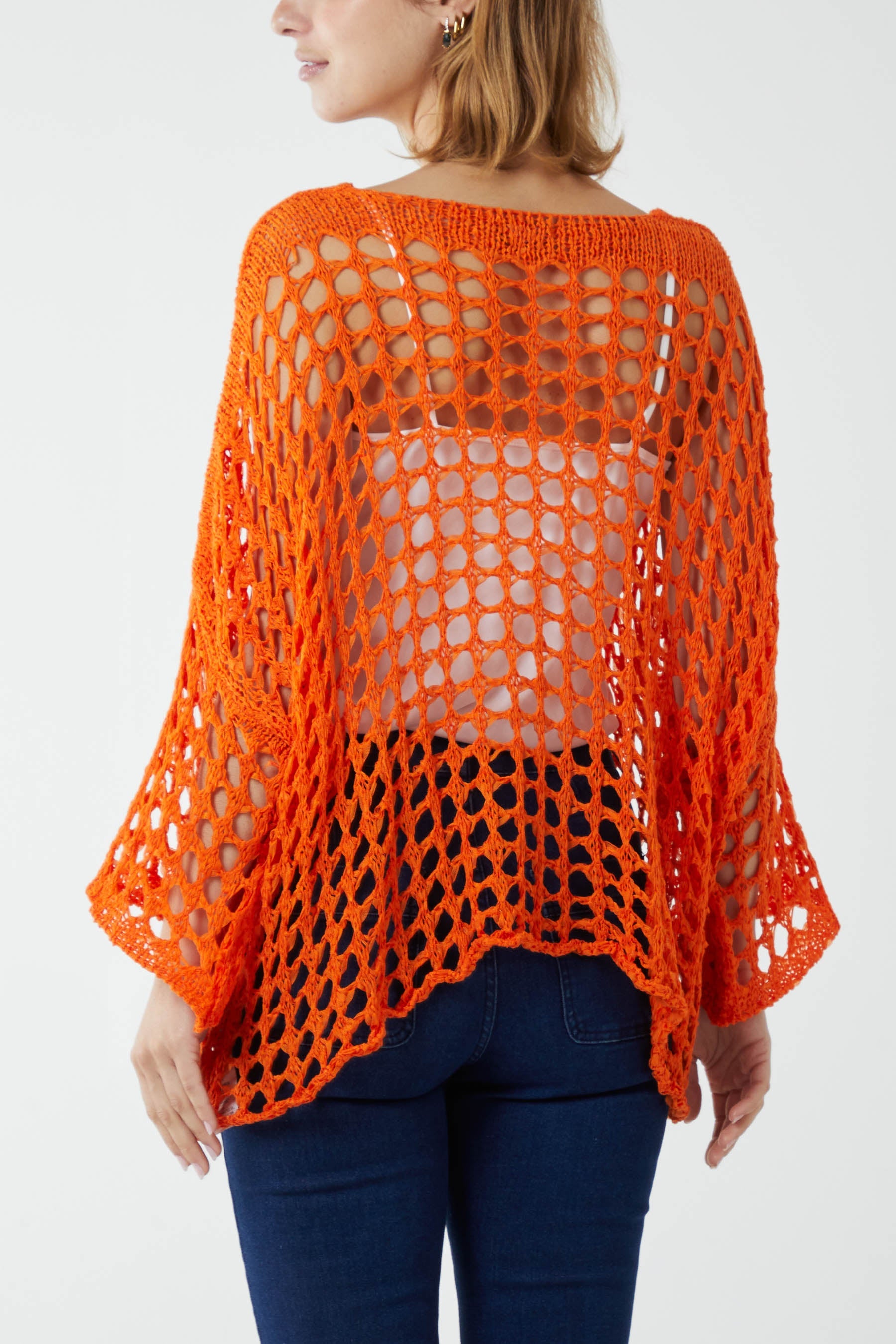 Crochet Round Neck Long Sleeve Top TOPMF2 WearAll