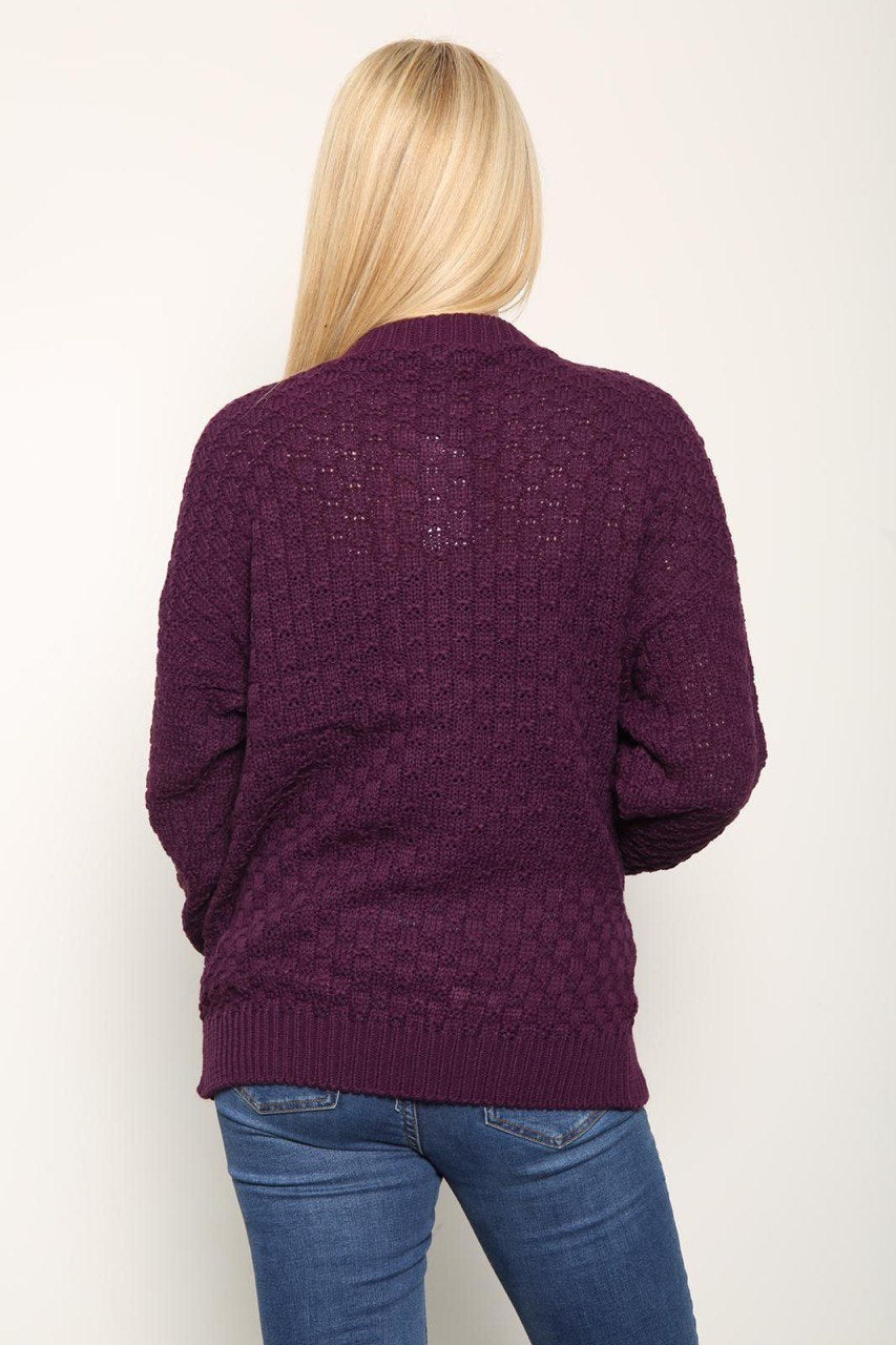 Chunky Cable Knit Long Sleeve Cardigan cardigan WearAll