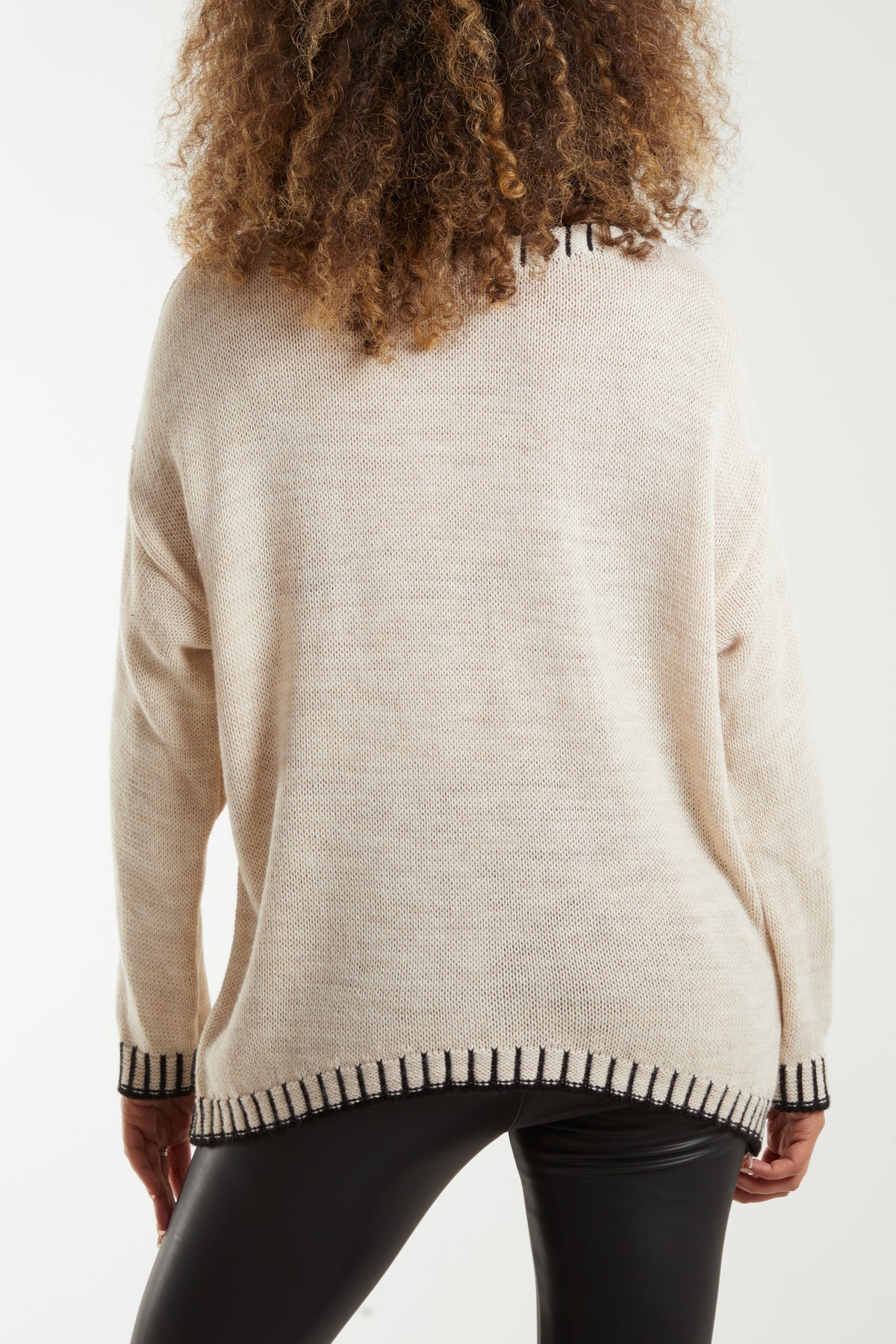 Stitch Edge Round Neck Jumper Jumpers WearAll