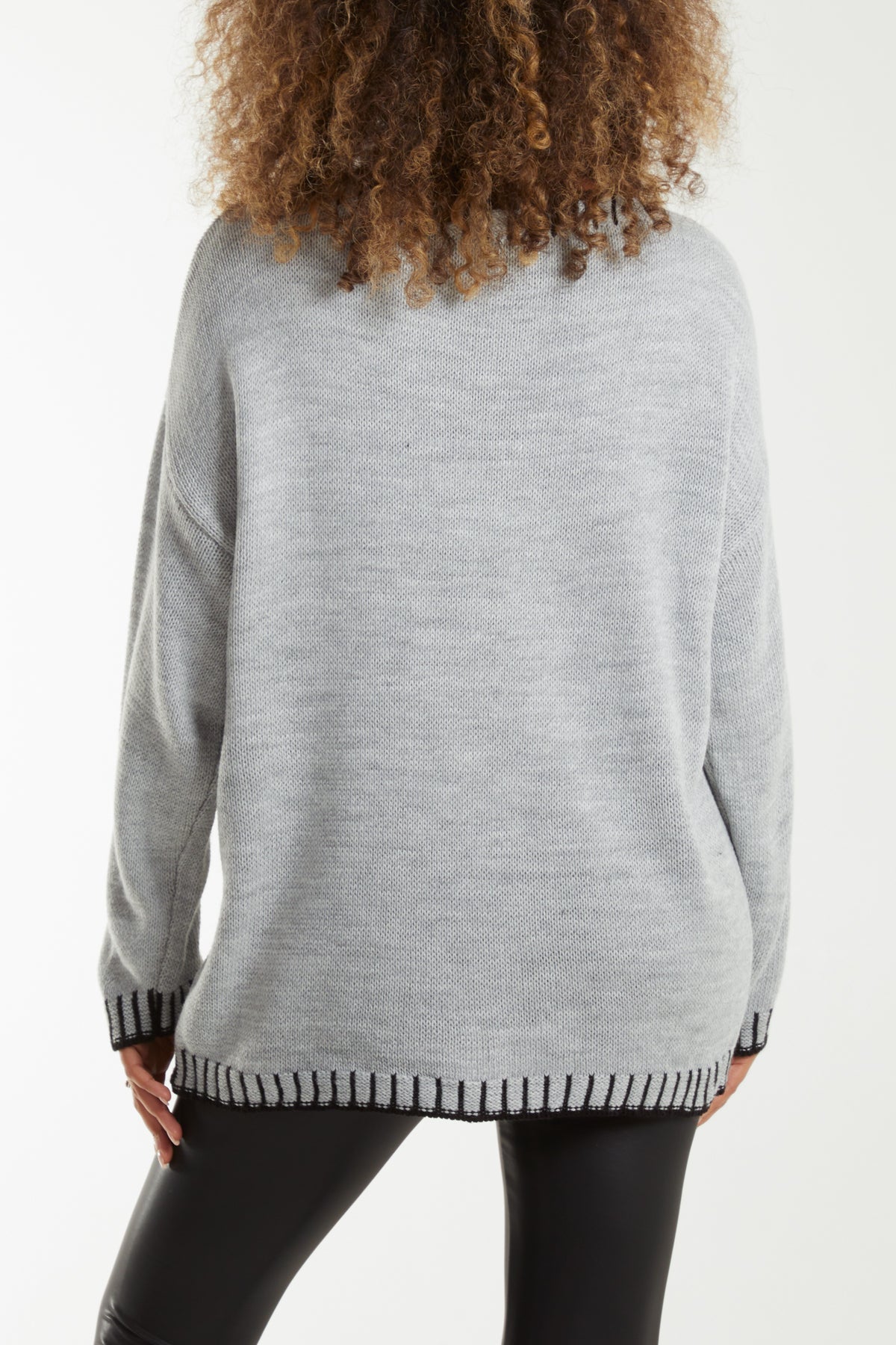 Stitch Edge Round Neck Jumper Jumpers WearAll