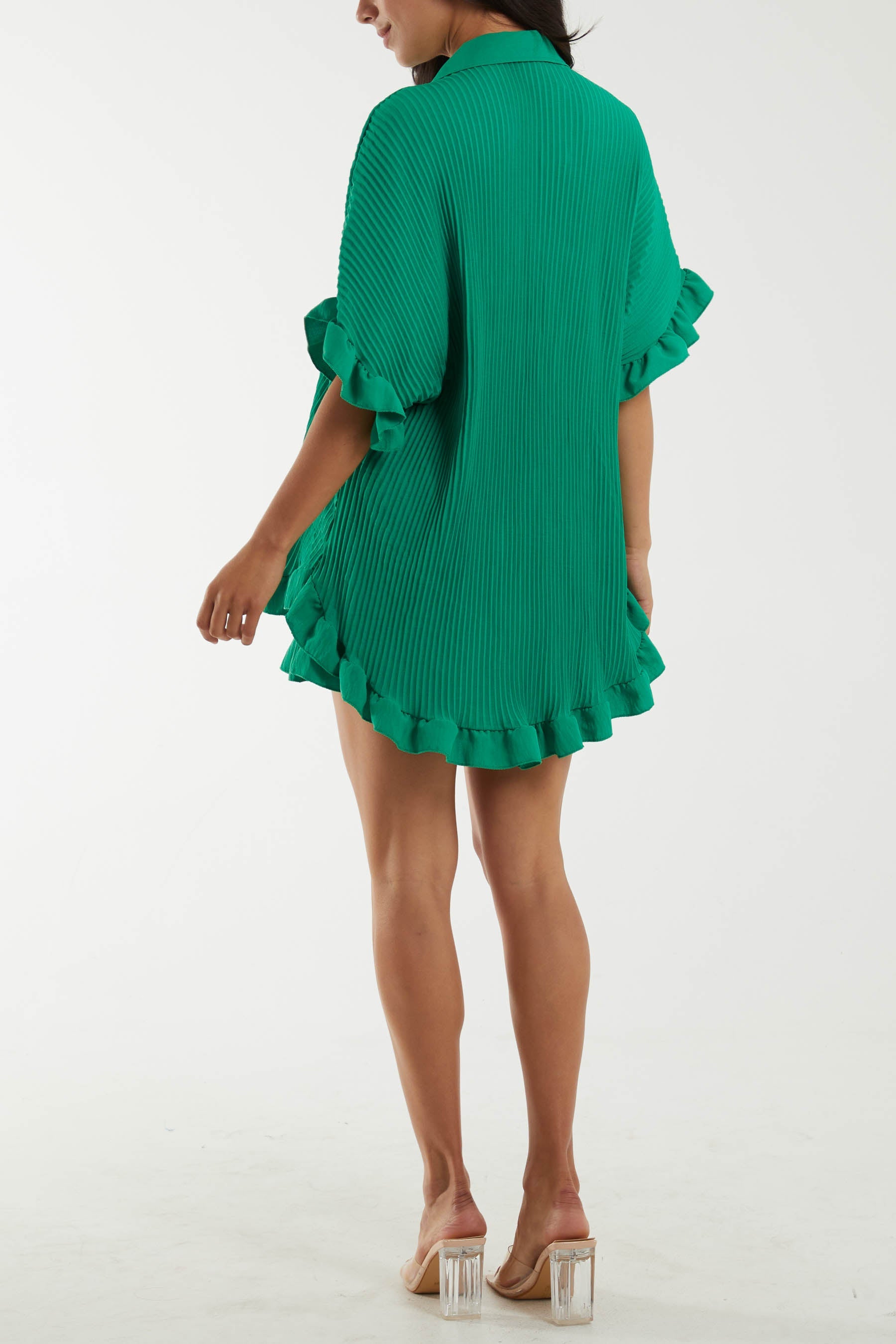 Plisse Co-Ord Set with Bottom Frill Co-Ords WearAll