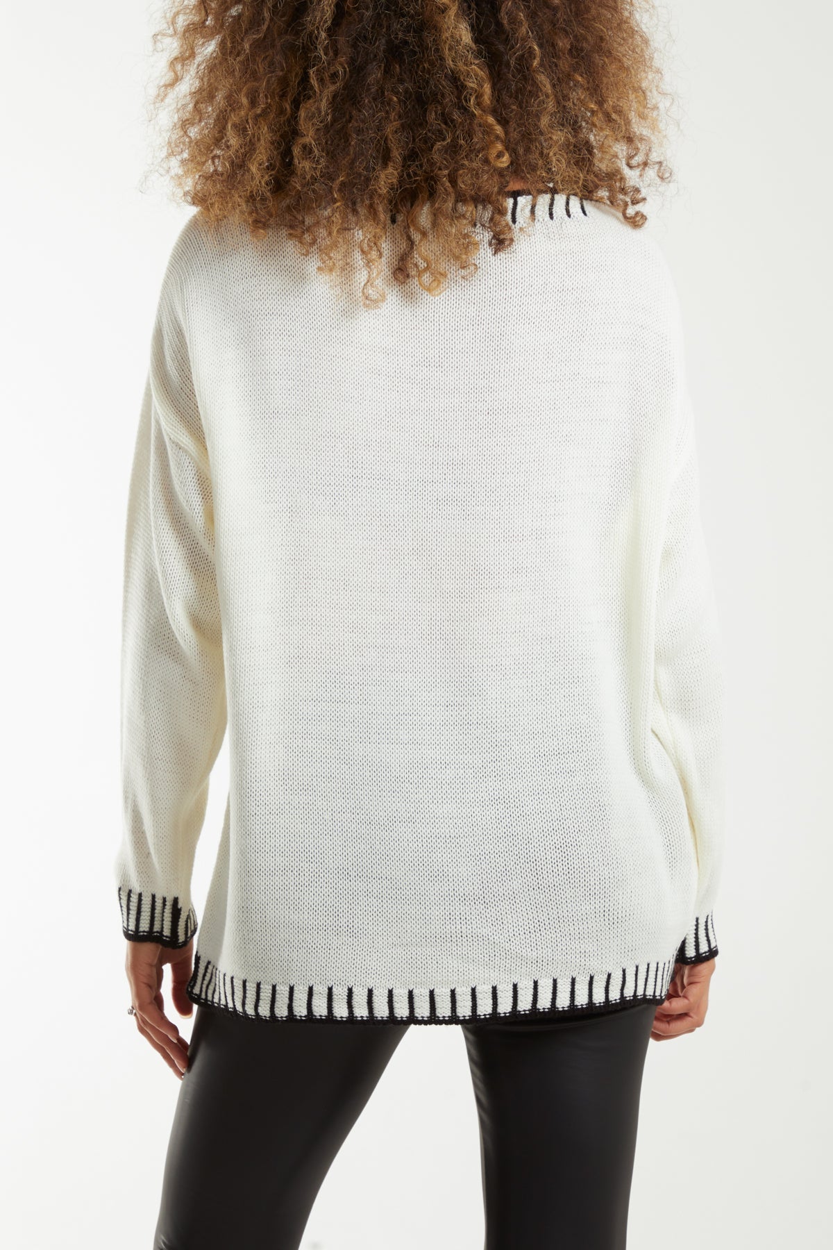 Stitch Edge Round Neck Jumper Jumpers WearAll
