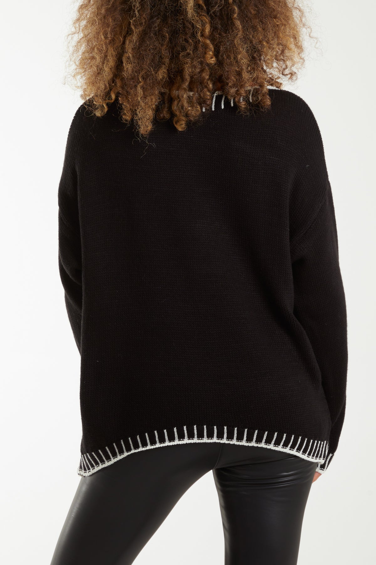 Stitch Edge Round Neck Jumper Jumpers WearAll