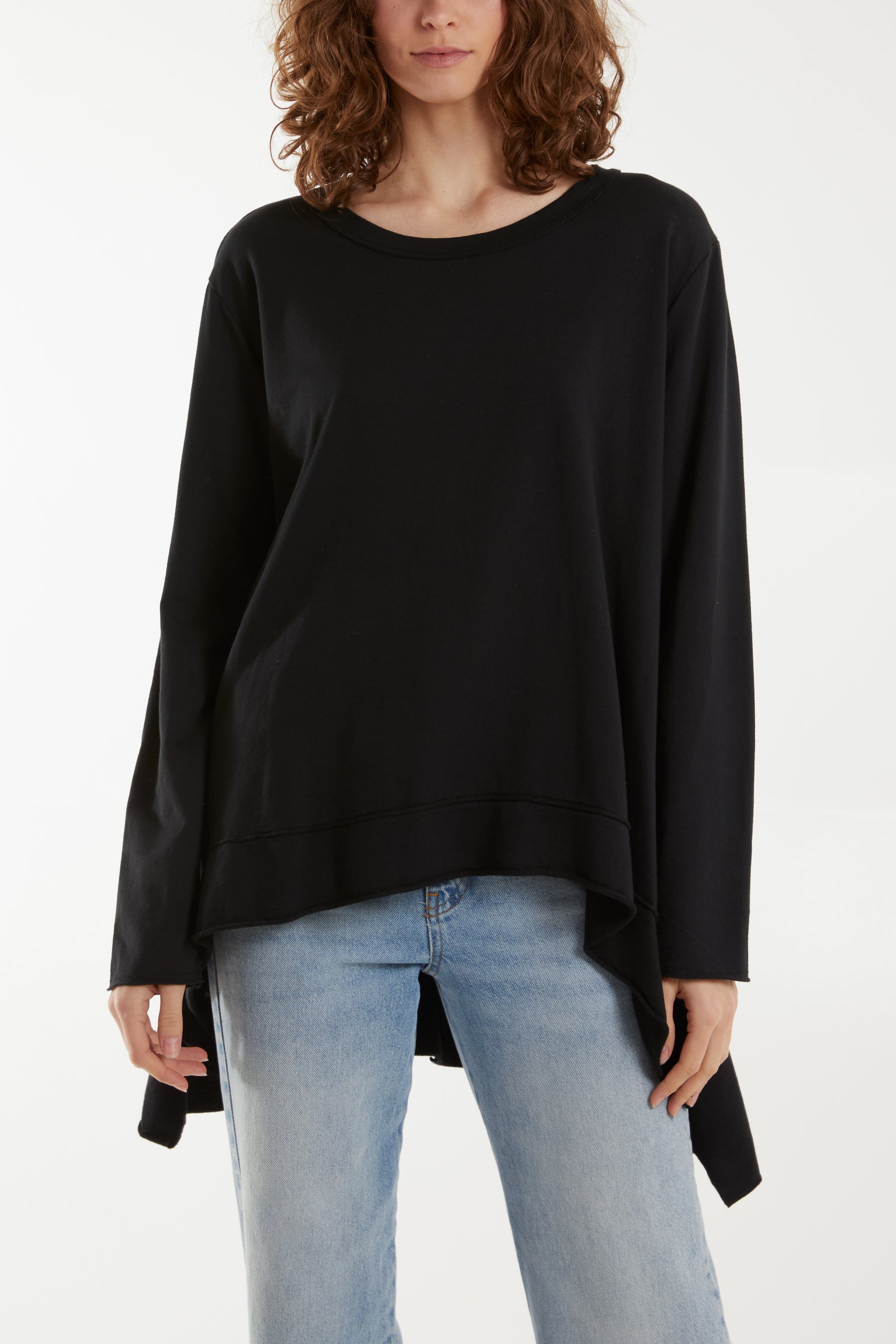 Oversized Long Top Tops WearAll Black One Size