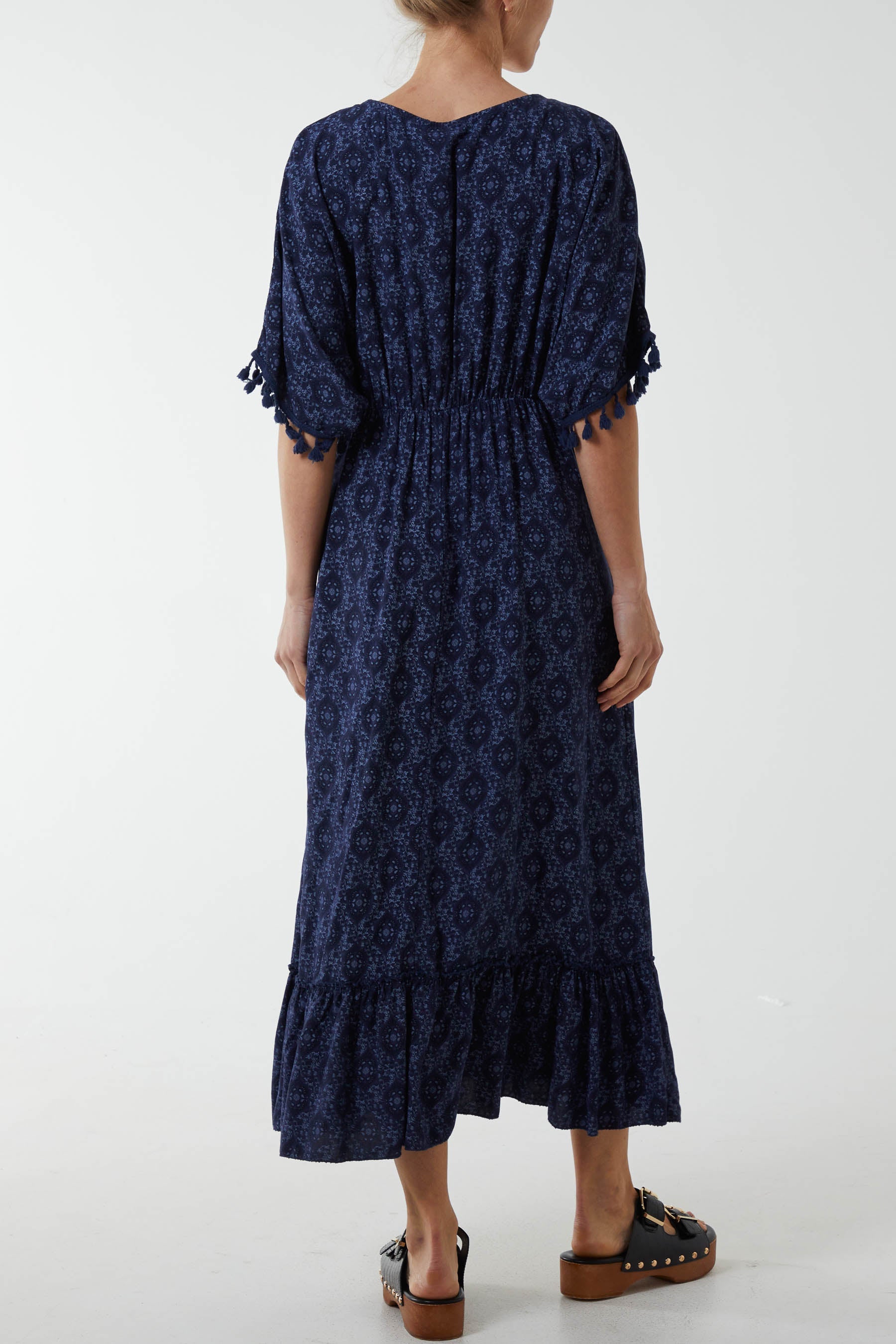 Baroque Floral Tassel Dress Dresses WearAll