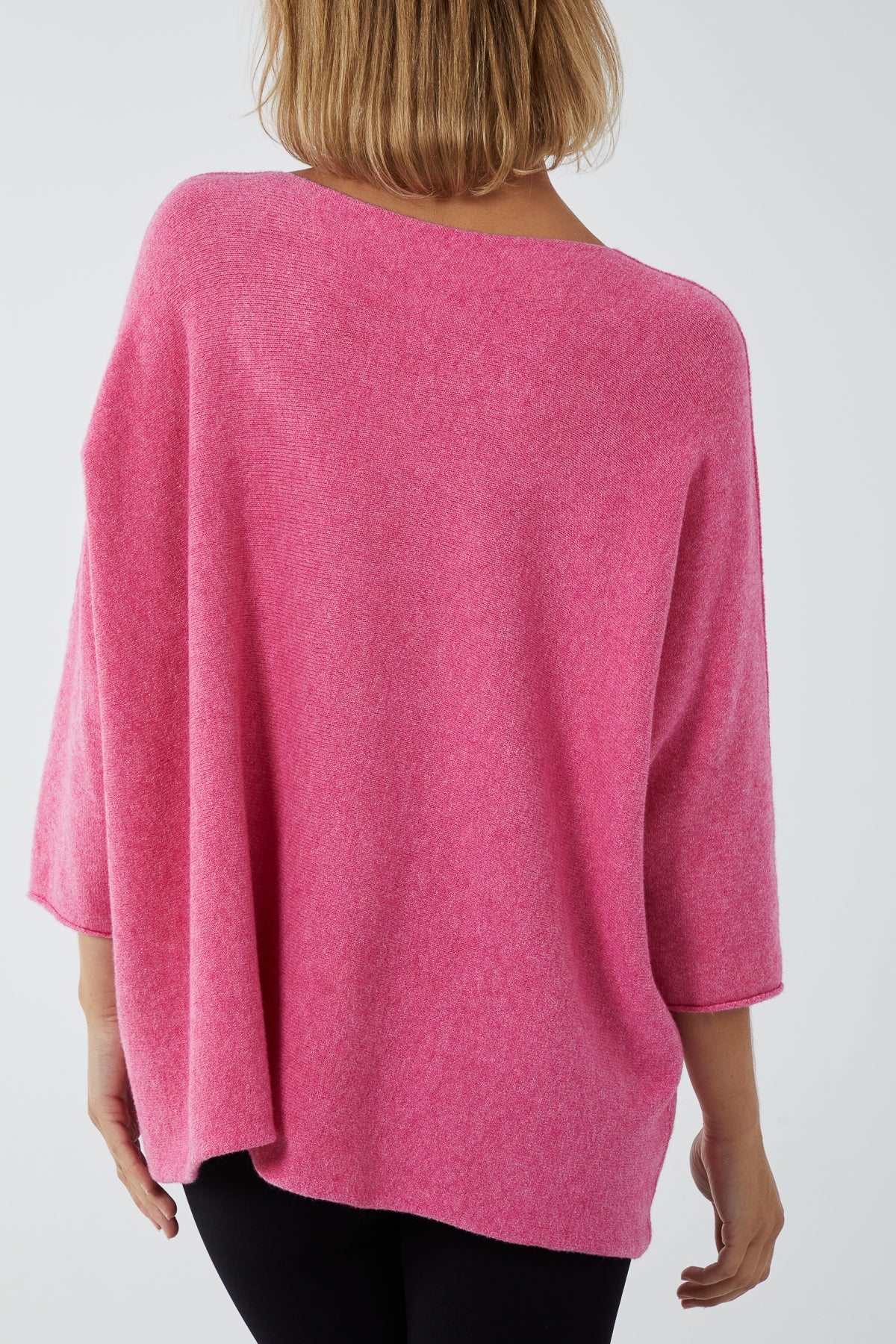 V-Neck Oversized Fine Knit Jumper Top WearAll