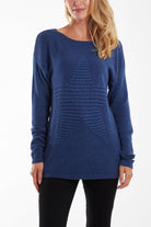 Ribbed Star Jumper JMF1 WearAll Dark Denim One Size