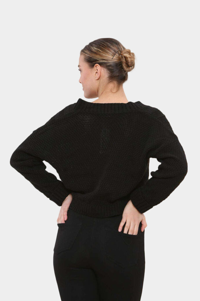 Long Sleeve Cropped Cardigan Jumper & Cardigan WearAll