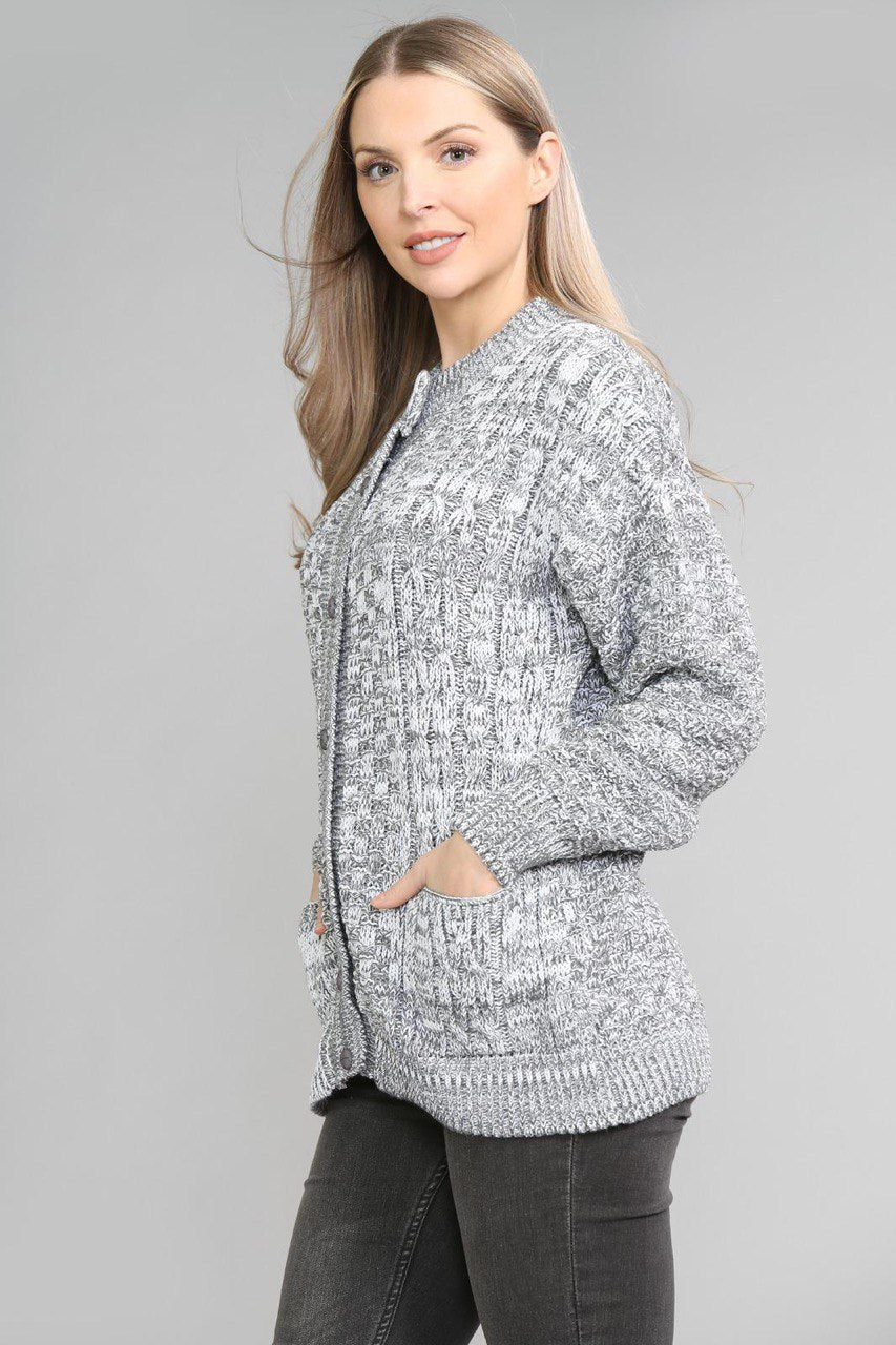 Chunky Cable Knit Long Sleeve Cardigan cardigan WearAll