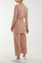 Tied Front Top & Trousers Belted Set Co-Ords WearAll