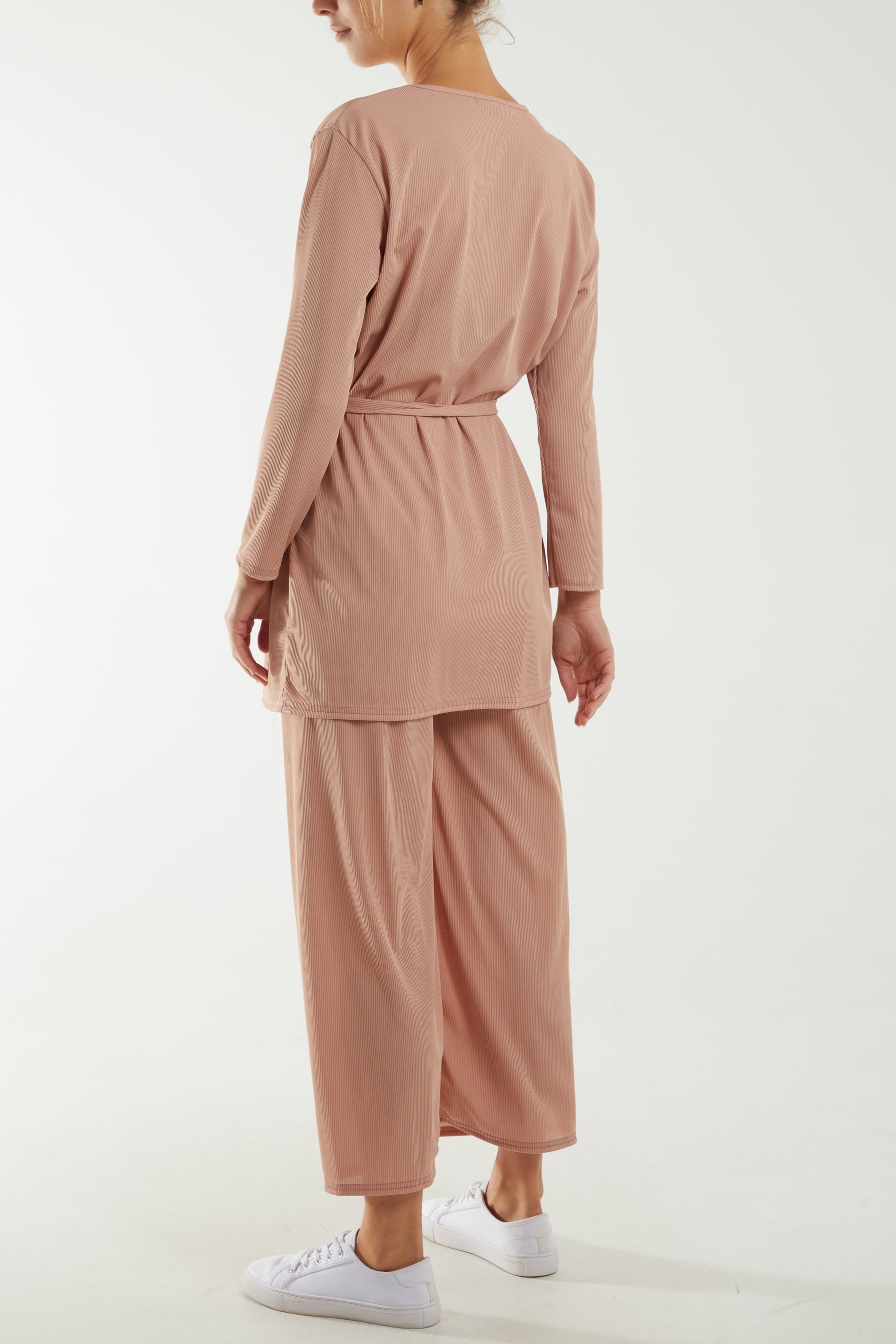 Tied Front Top & Trousers Belted Set Co-Ords WearAll