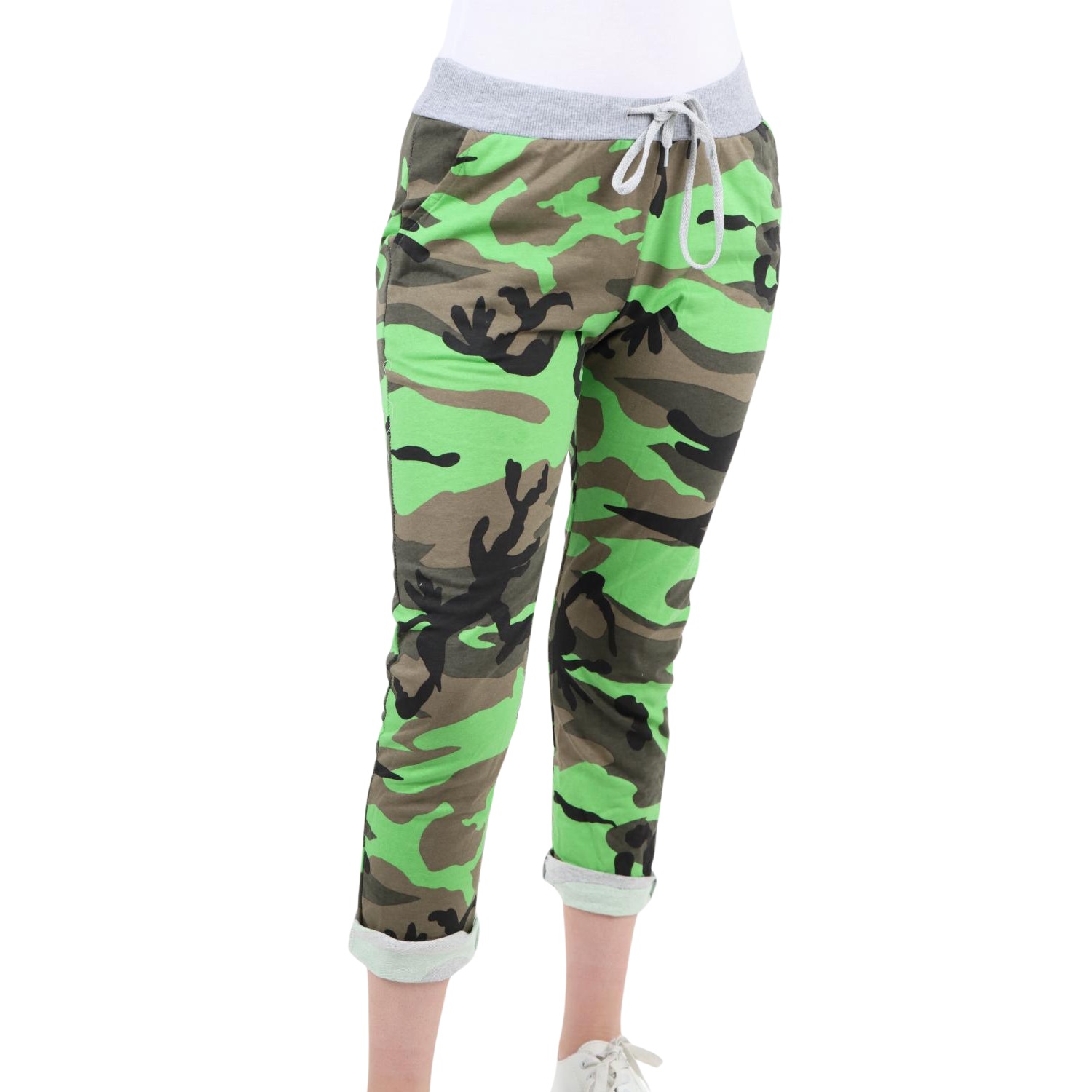 Italian Camouflage Print Trousers Sweatpants WearAll