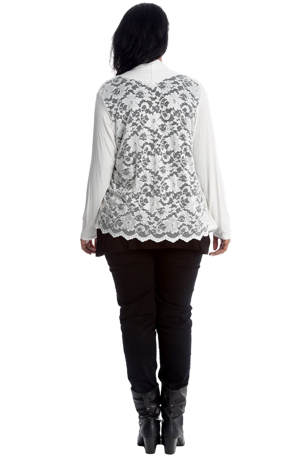 Floral Lace Back Cardigan Open Top cardigan WearAll