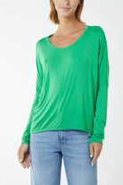 Basic Long Sleeve High Low Top TOPMF2 WearAll